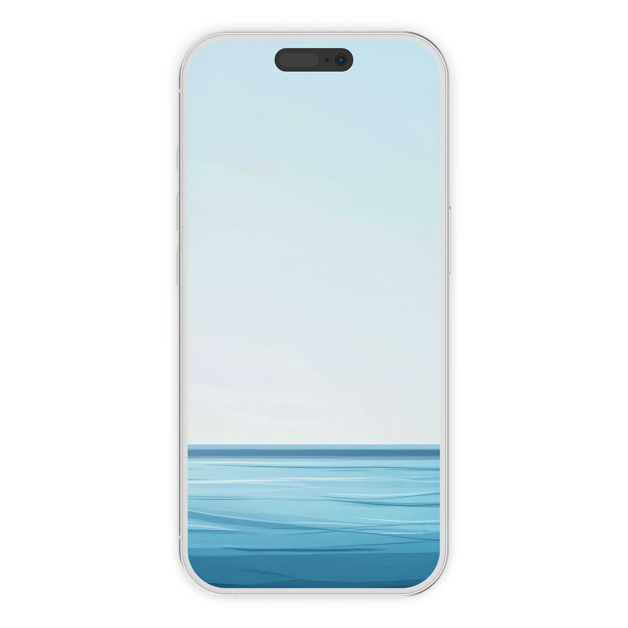 Modern iPhone wallpaper with serene ocean waves, a calm phone background for digital download, suitable for all devices