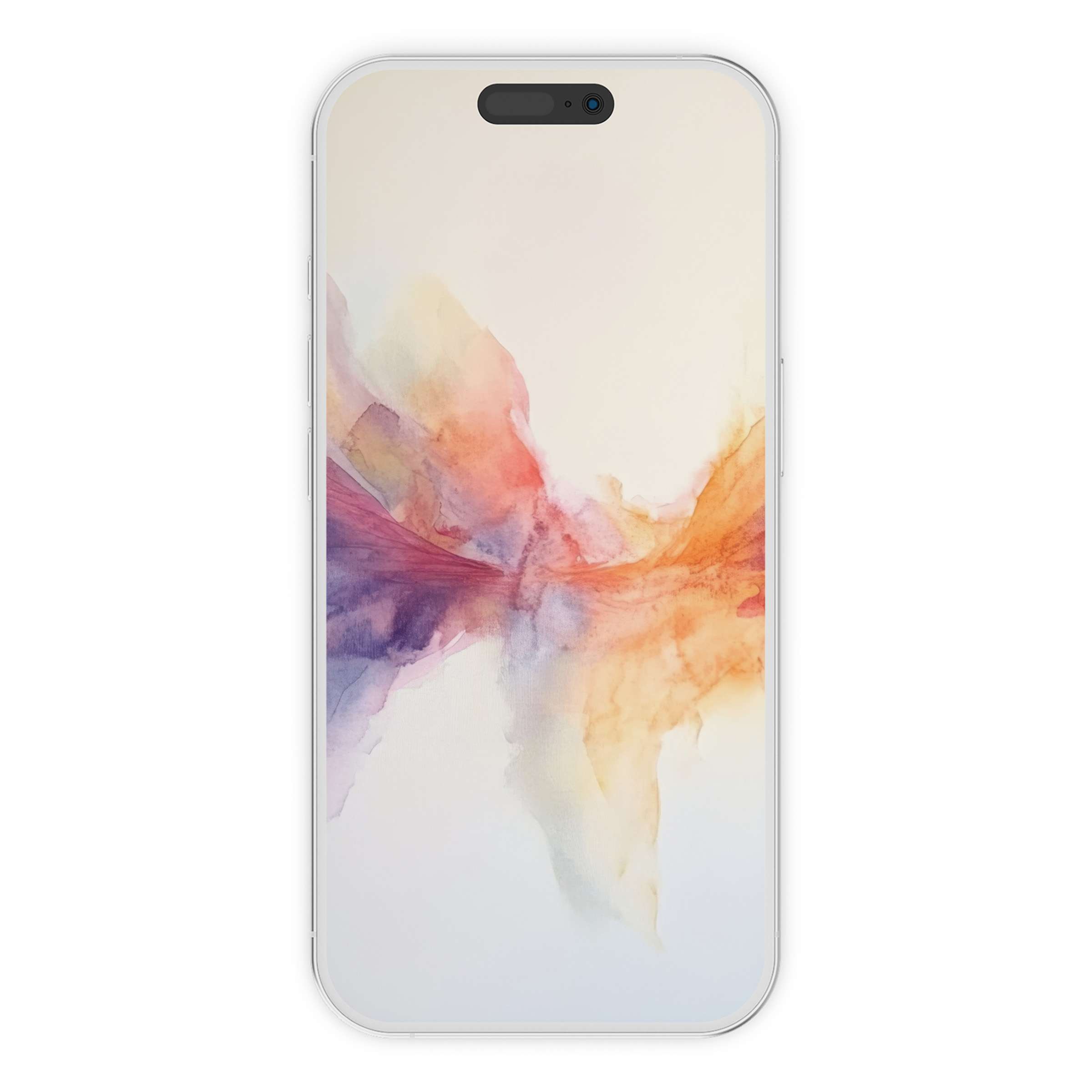 Elegant modern iPhone wallpaper featuring calming watercolor shades, perfect digital download for phone backgrounds on any device
