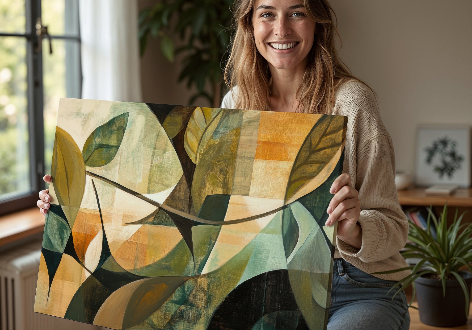 Woman with Modern Printable Wall Art