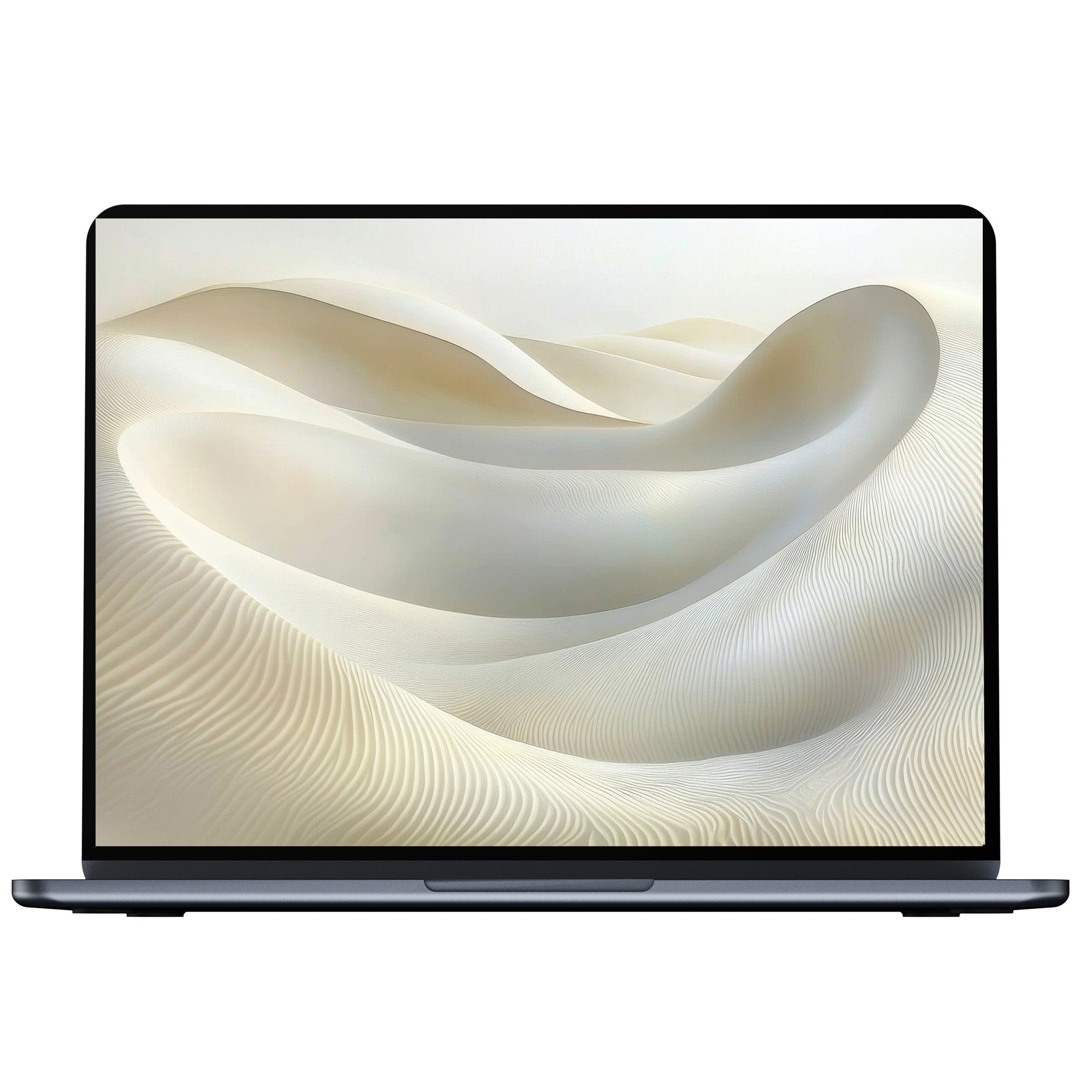 Elegant neutral desktop wallpaper with soft beige dunes creates calm inspiration for PC or laptop digital download users