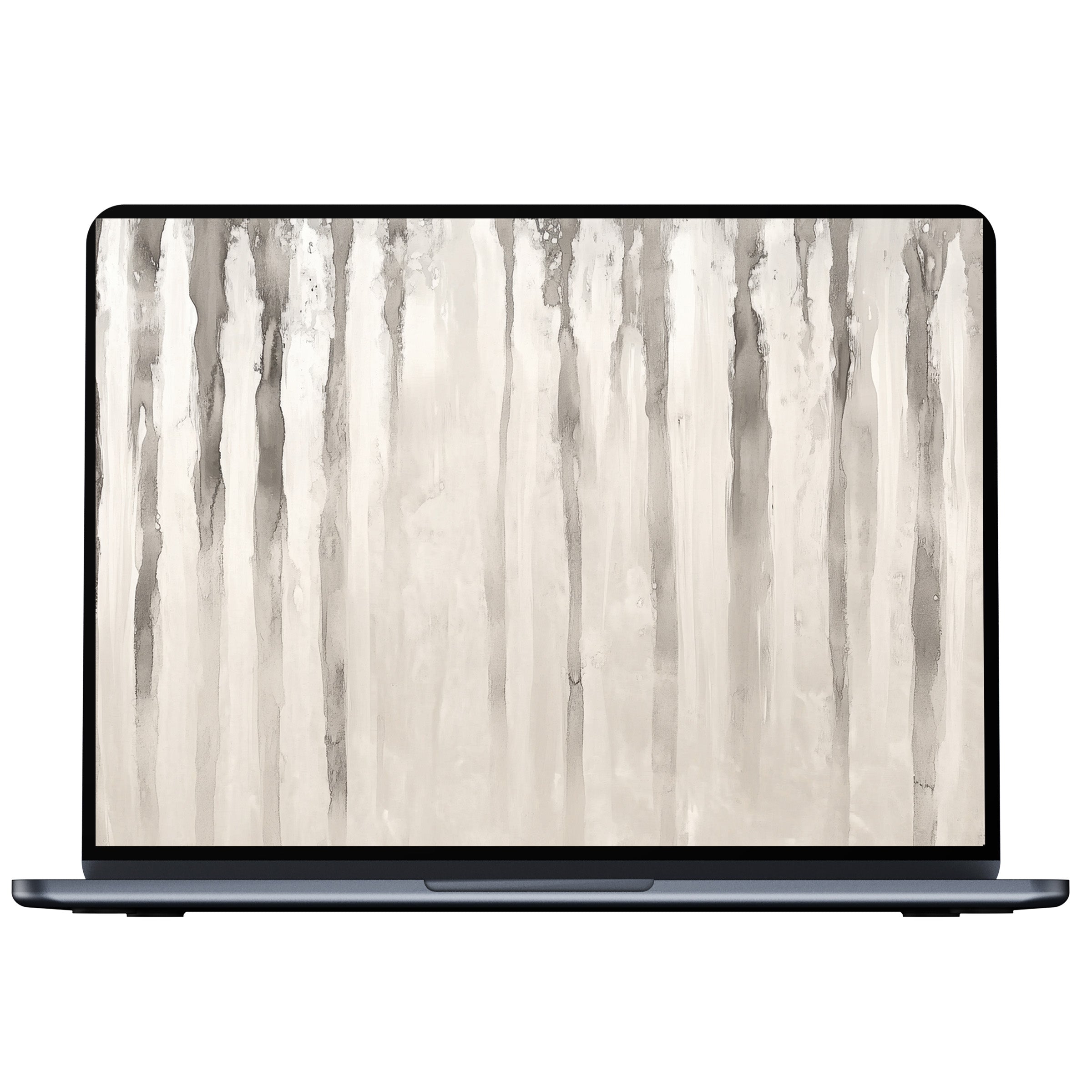 Neutral desktop wallpaper digital download featuring elegant grayscale watercolor textures for mindful inspiration on any PC or laptop