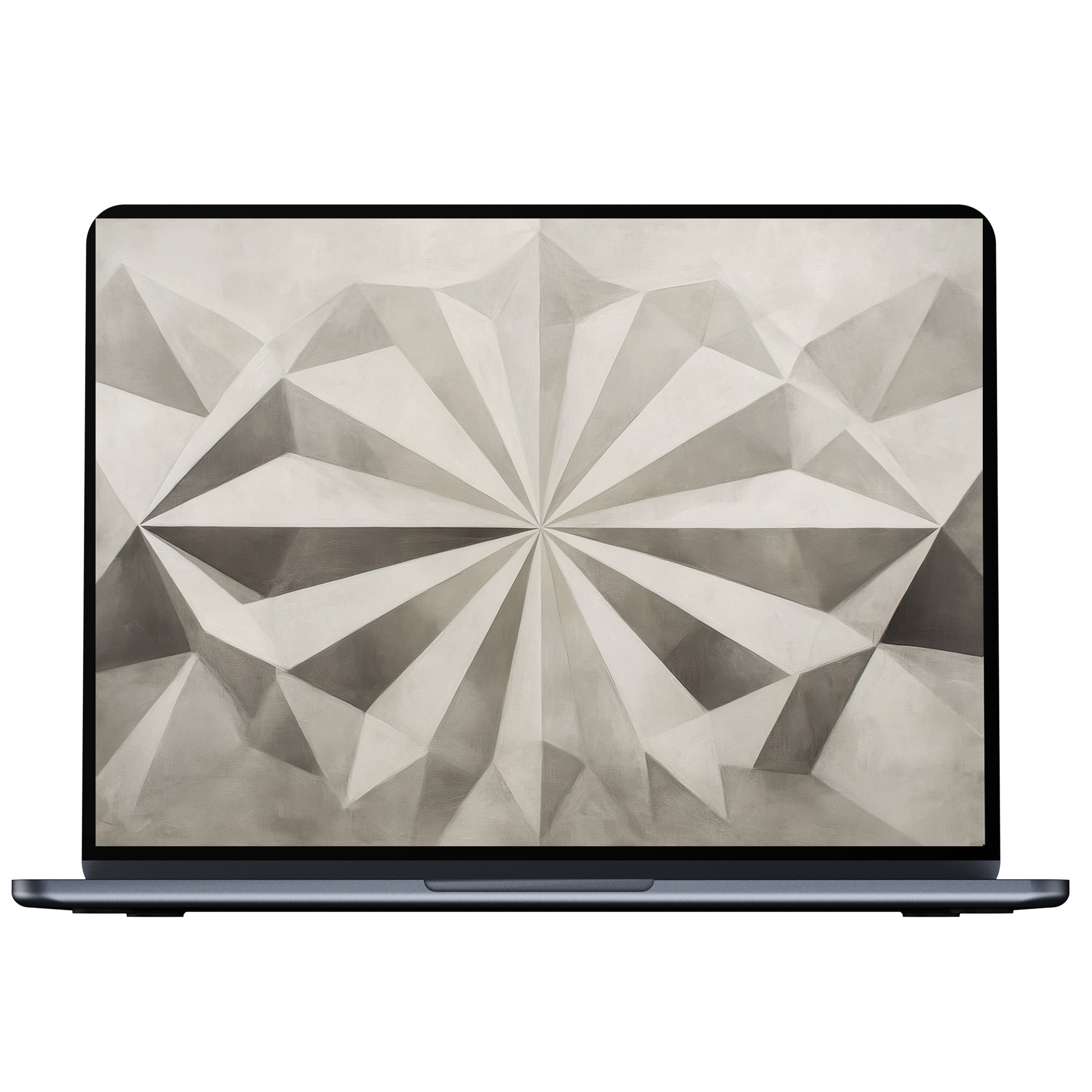 Neutral desktop wallpaper digital download with geometric textures in soothing tones, enhancing calm on PC and laptop screens