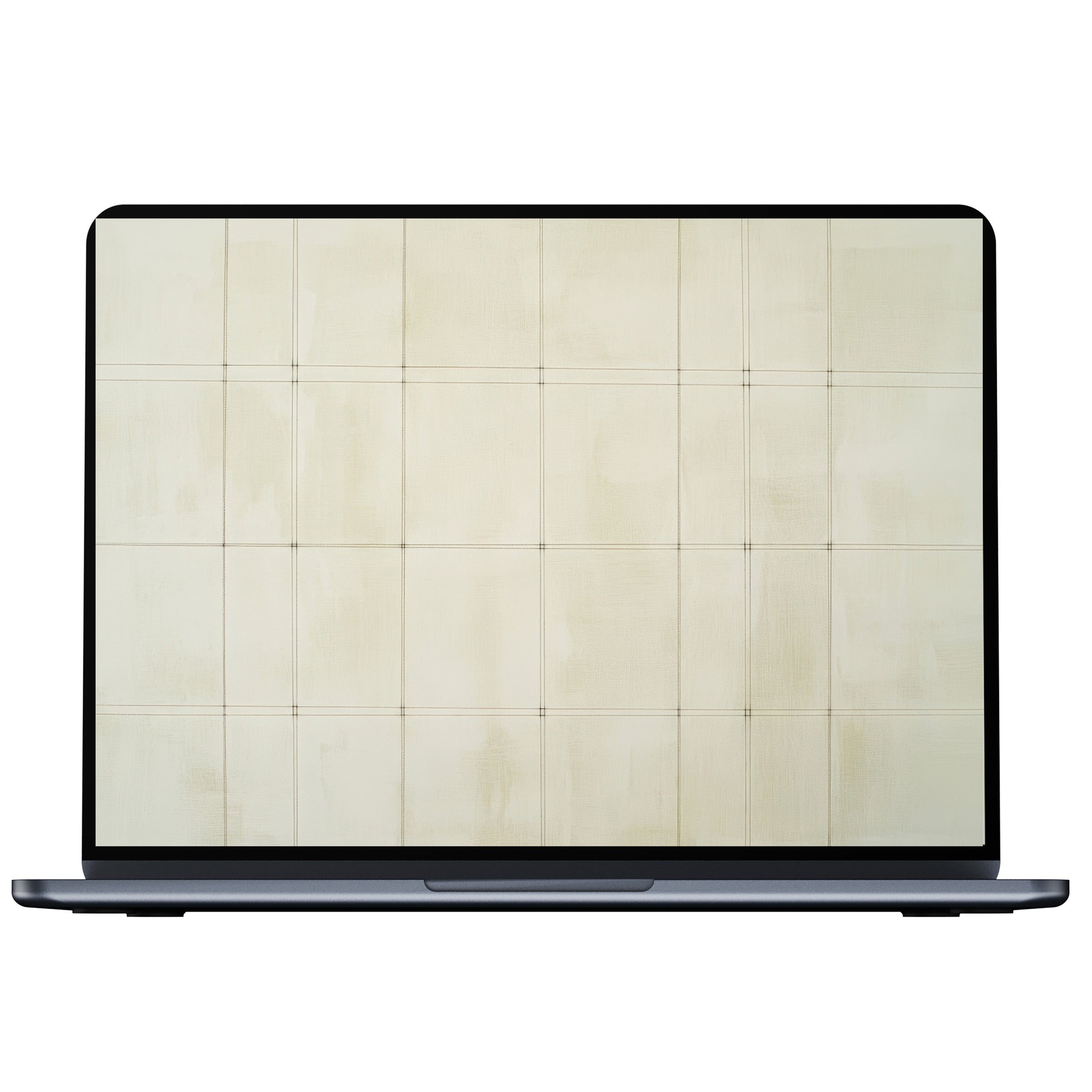 Neutral desktop wallpaper with a minimalist beige grid pattern enhances elegance and calm, suitable for PC, laptop, or Mac users seeking digital download