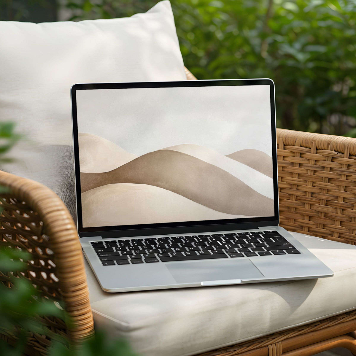 Elegant sand dune art desktop background for PC and laptop brings calm inspiration as an instant download for mindfulness