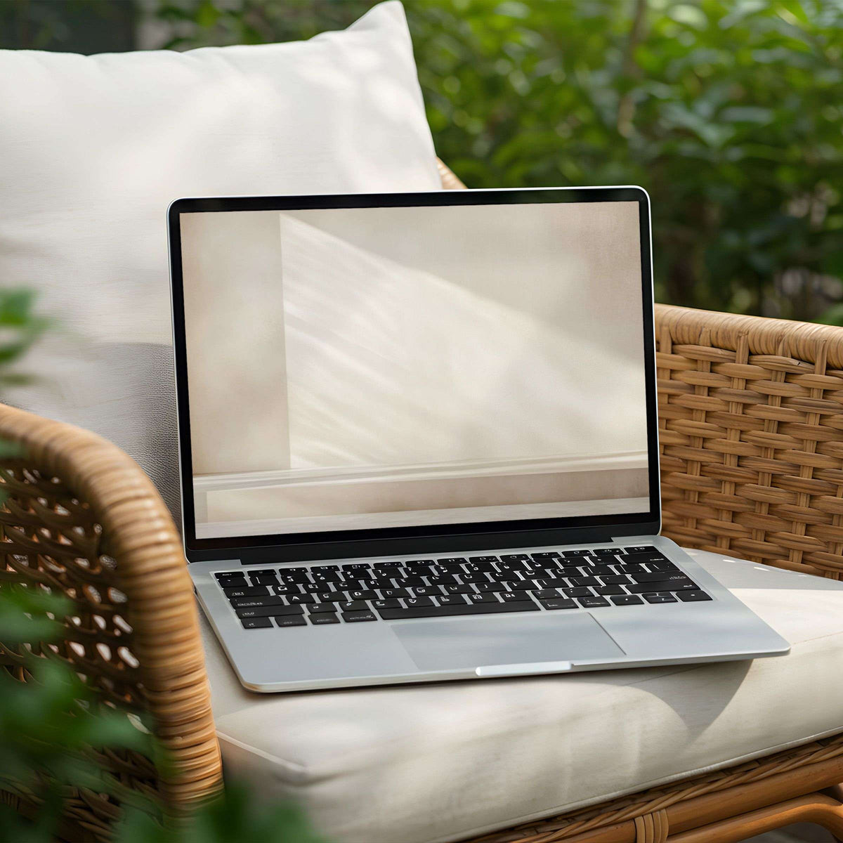 Elegant neutral-toned desktop background for PC or Laptop instant download fostering calm and inspiration with serene aesthetics