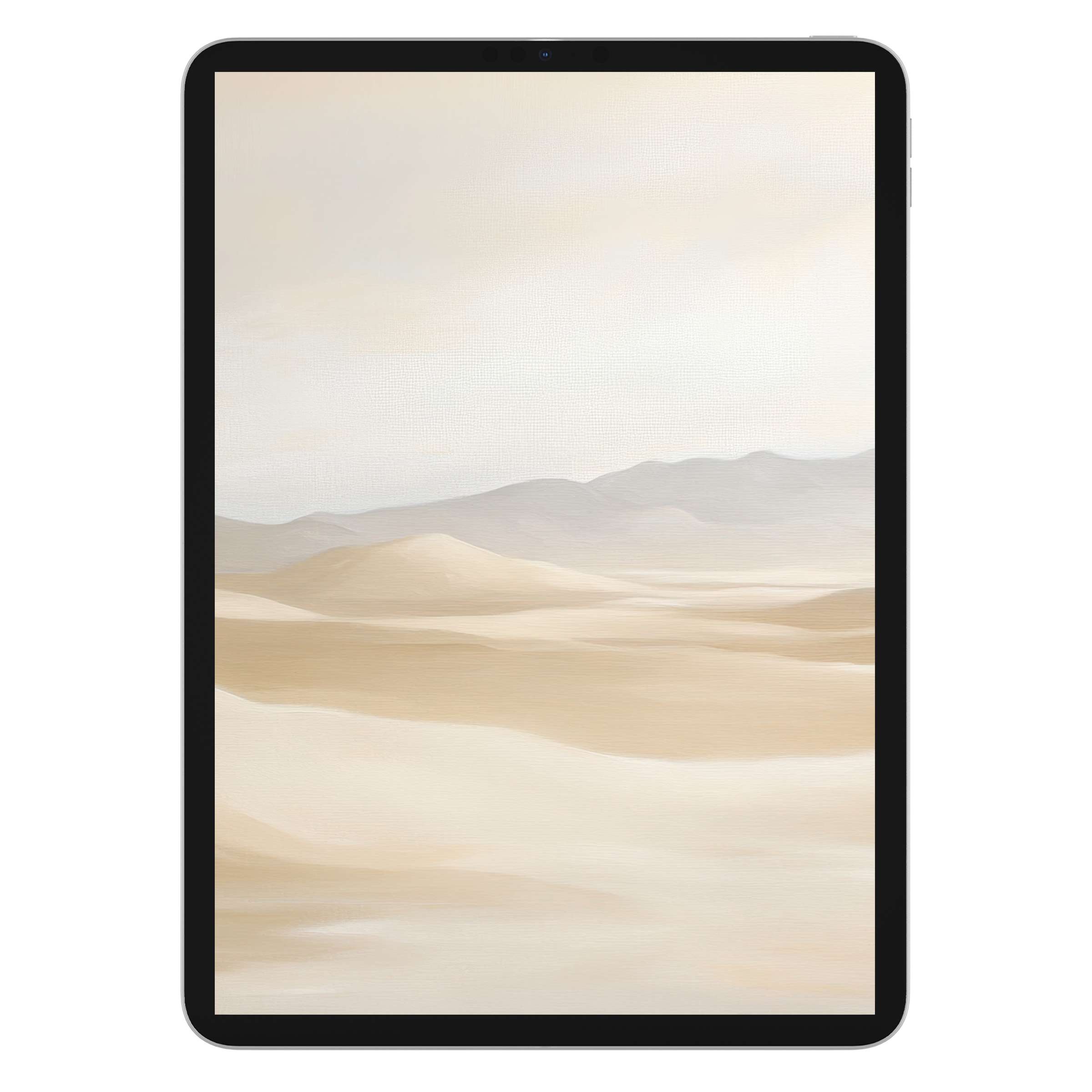 Neutral iPad wallpaper featuring soft desert hues and gentle textures, perfect tablet background for a calming digital download experience