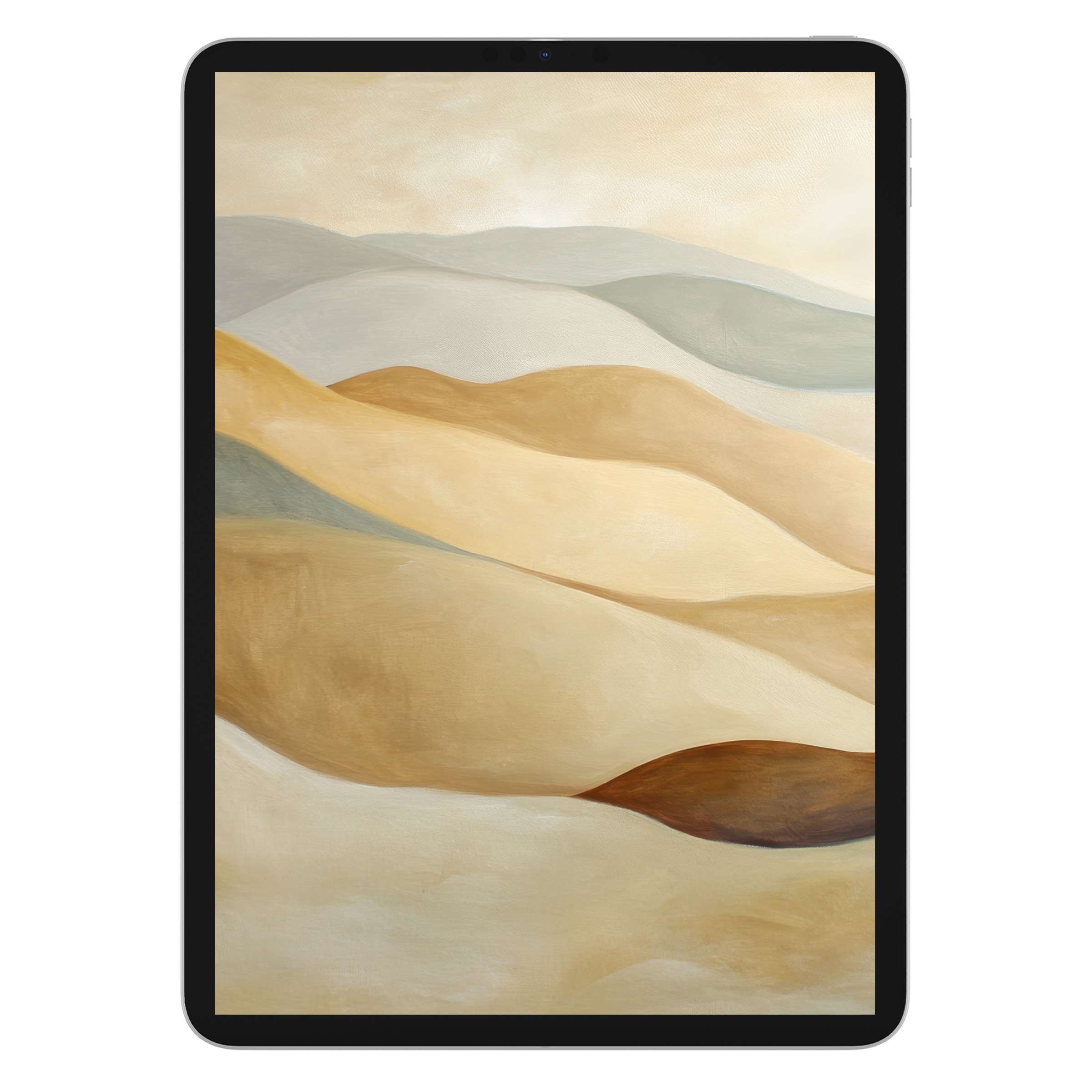 Neutral iPad wallpaper with soft desert tones brings calm elegance to any tablet background in this digital download art piece