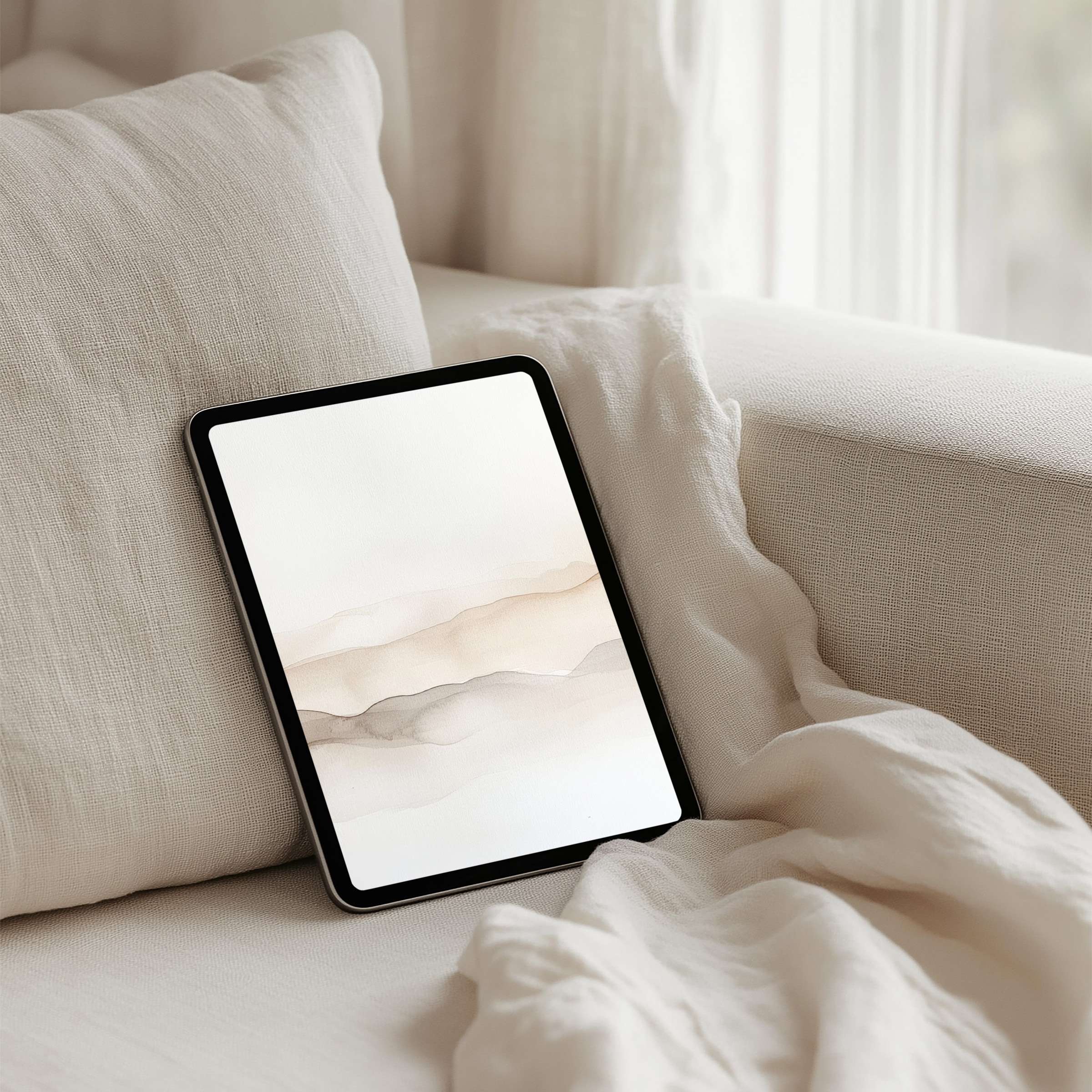 Elegant watercolor iPad background offers calming inspiration for your tablet screen instant download for a serene digital retreat