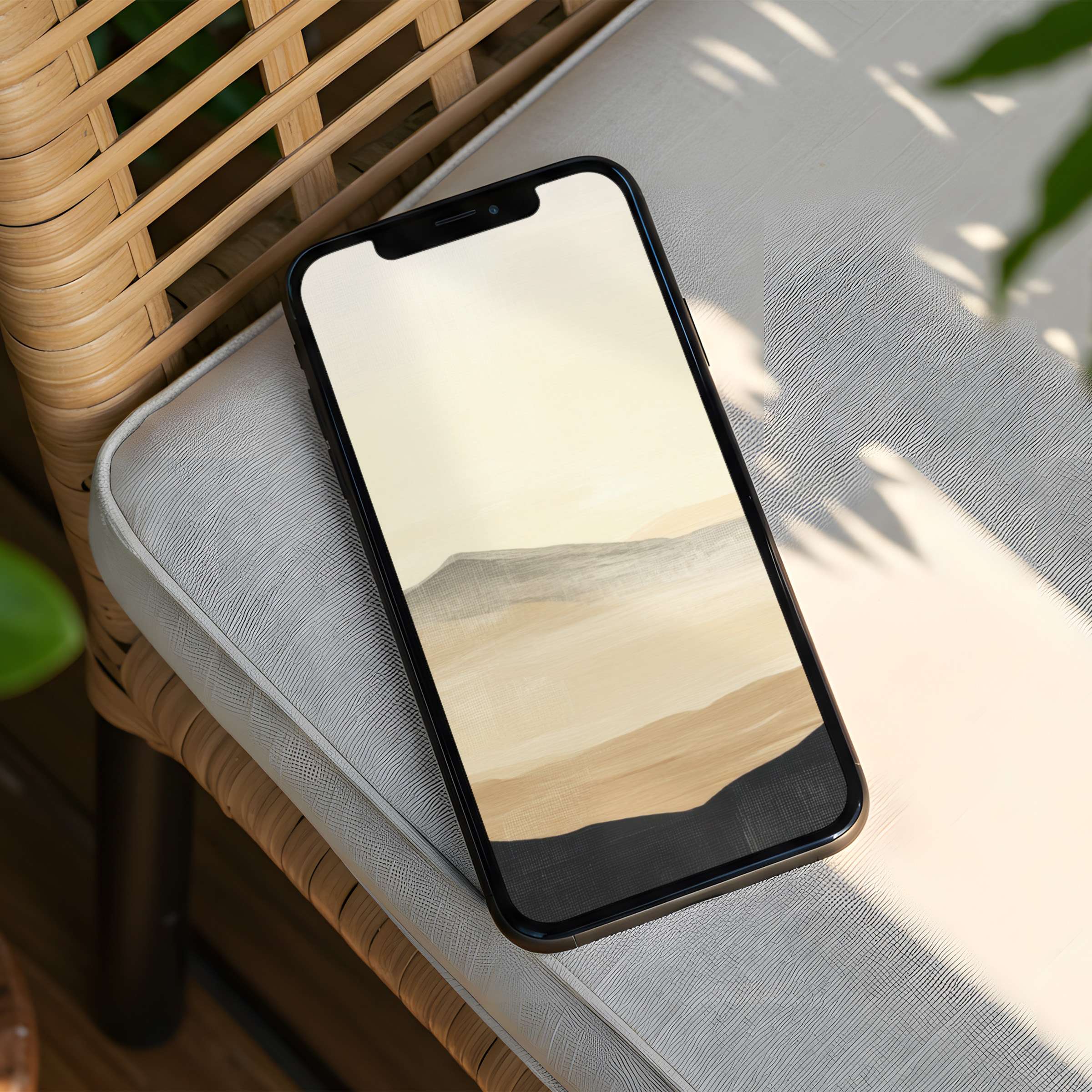 Elegant iPhone background featuring soothing earth-toned abstract art for instant download to inspire mindfulness on any phone