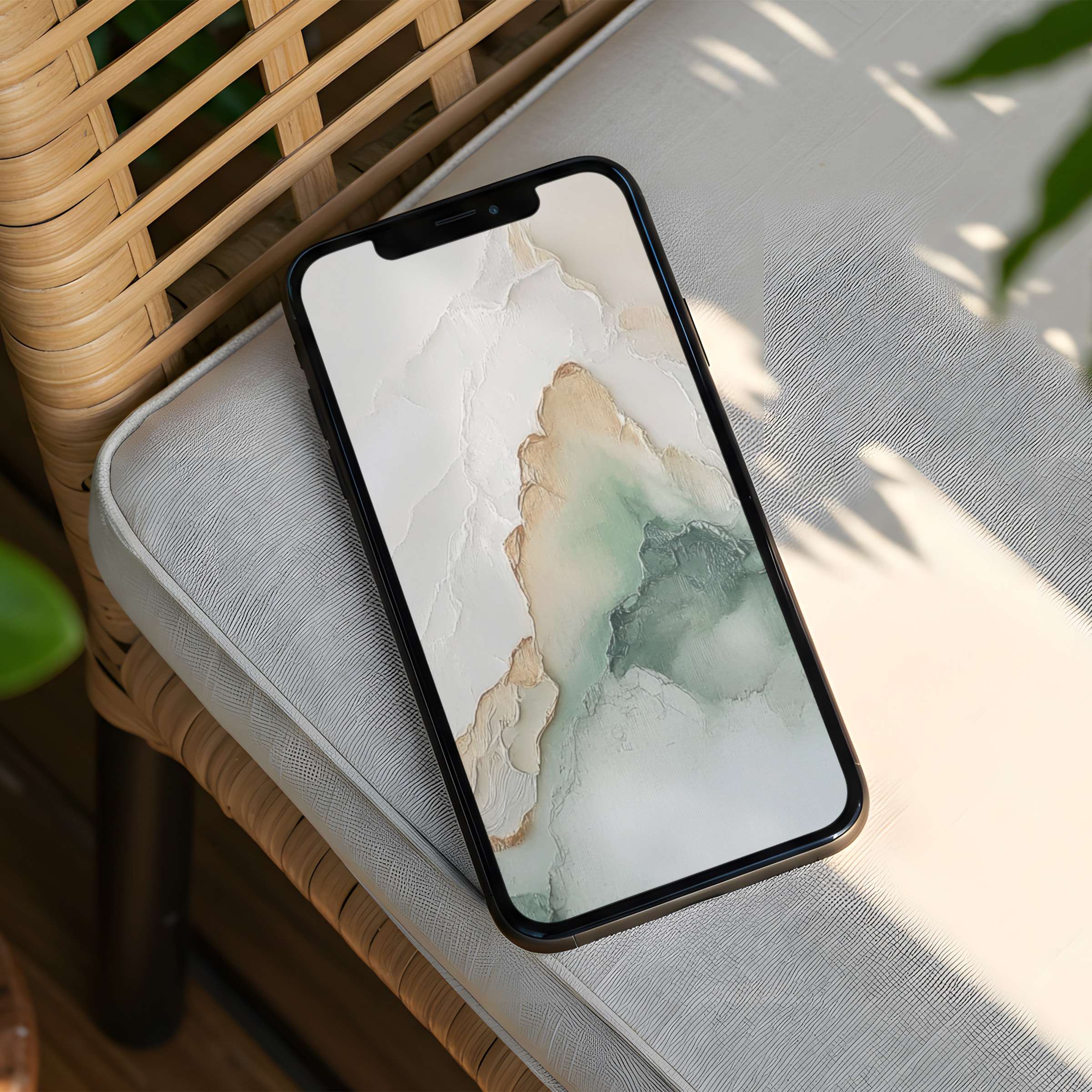 Elegant abstract watercolor texture creates a calm and inspiring iPhone background available for instant download on any phone
