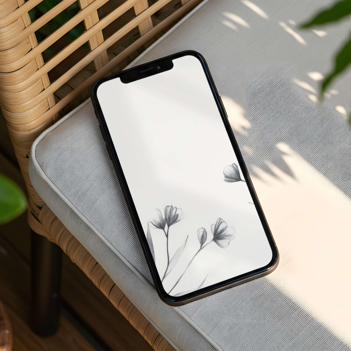 Elegant floral iPhone background for instant download brings calm and inspiration to your phone with a stylish, mindful design