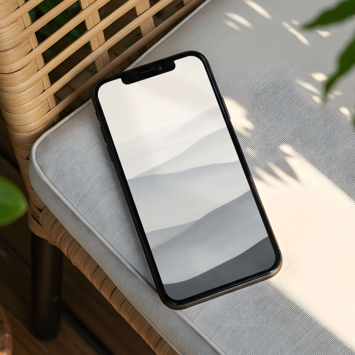 Elegant iPhone background featuring minimalist gray waves for instant download calm and inspiration on any phone device