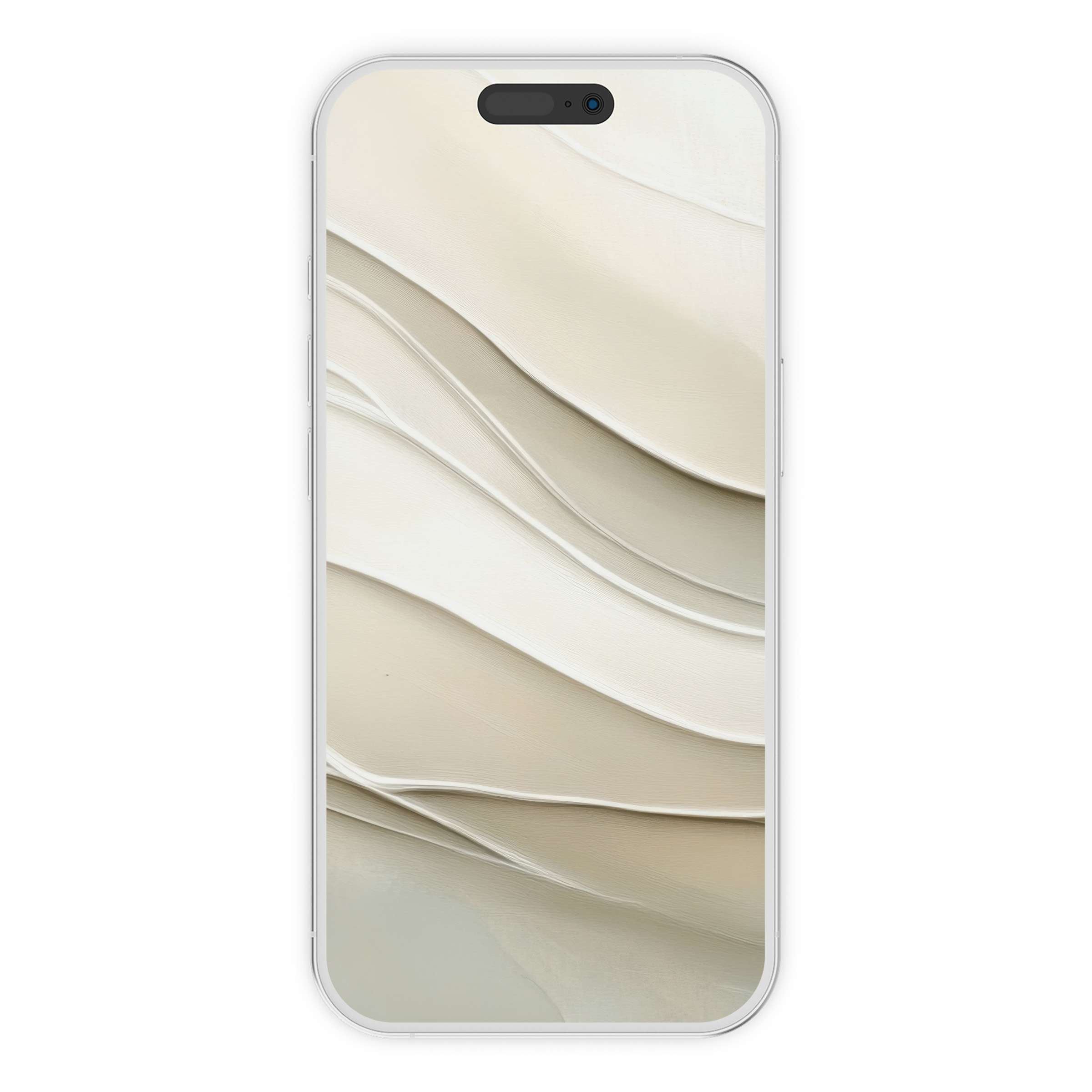 Neutral iPhone wallpaper featuring soft, flowing beige and cream layers, perfect for phone backgrounds, digital download, aesthetic appeal