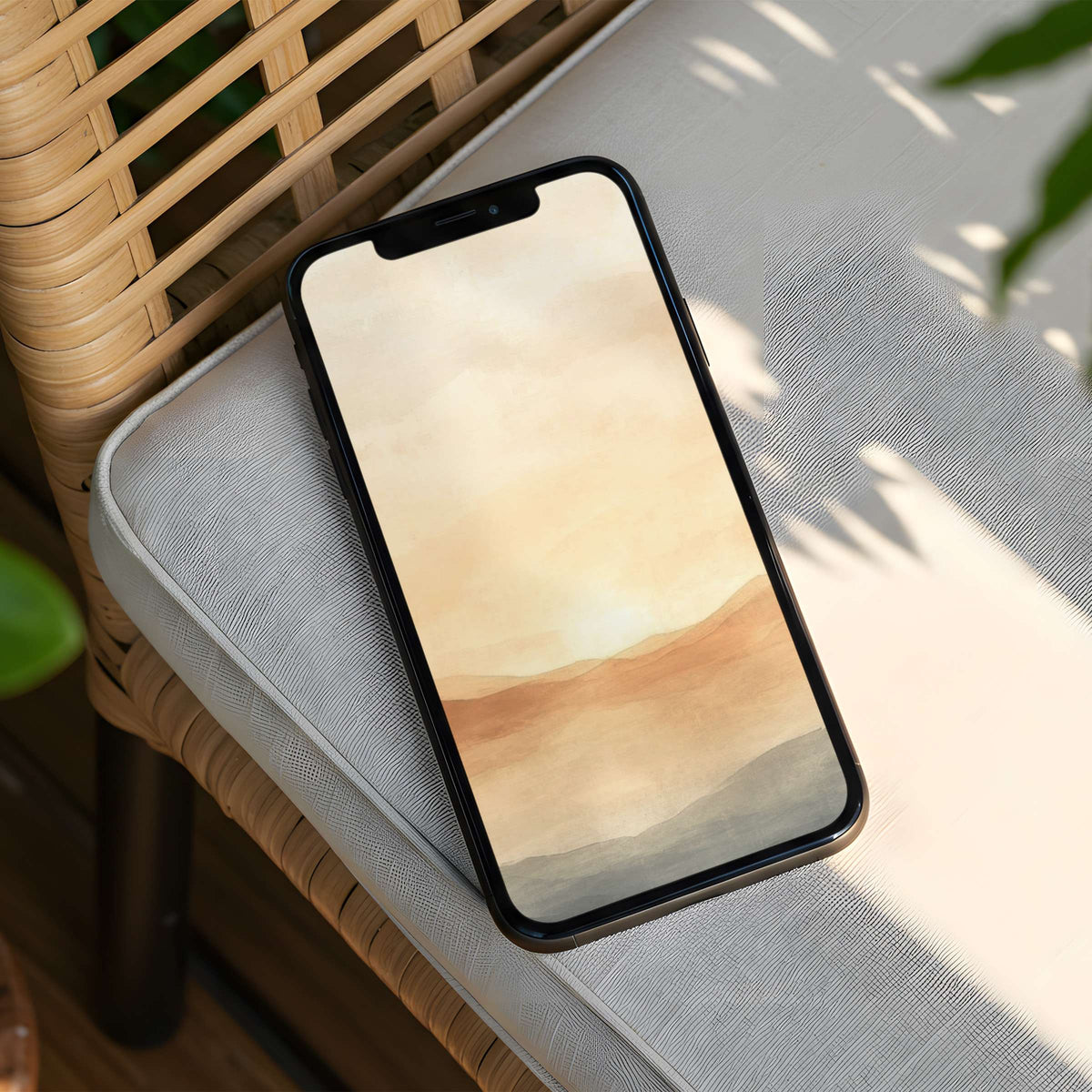 Elegant watercolor iPhone background for instant download offers serene, calming hues designed for your phone to inspire mindfulness