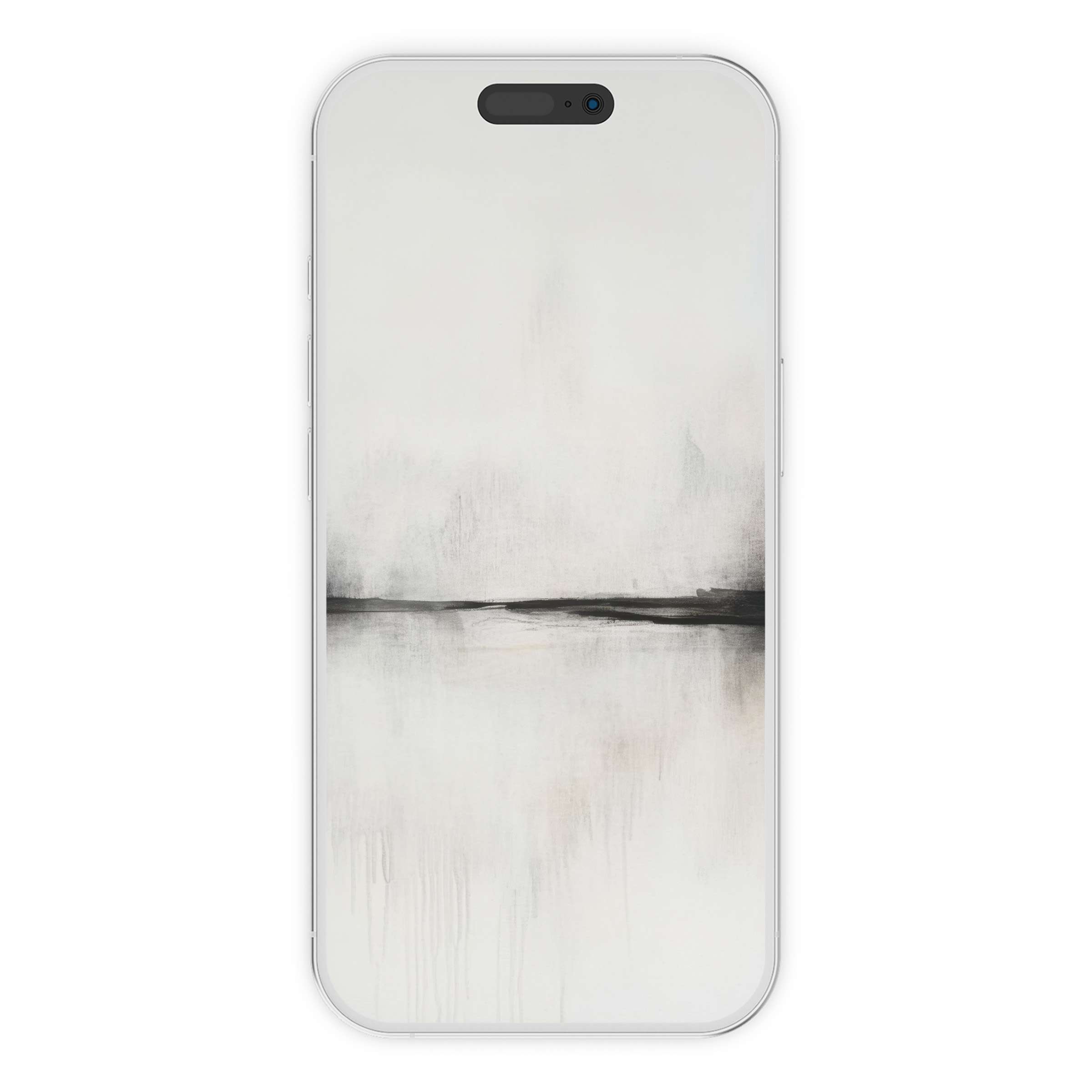 Neutral iPhone wallpaper featuring minimalist grayscale abstract art offers a serene phone background digital download ideal for Android too