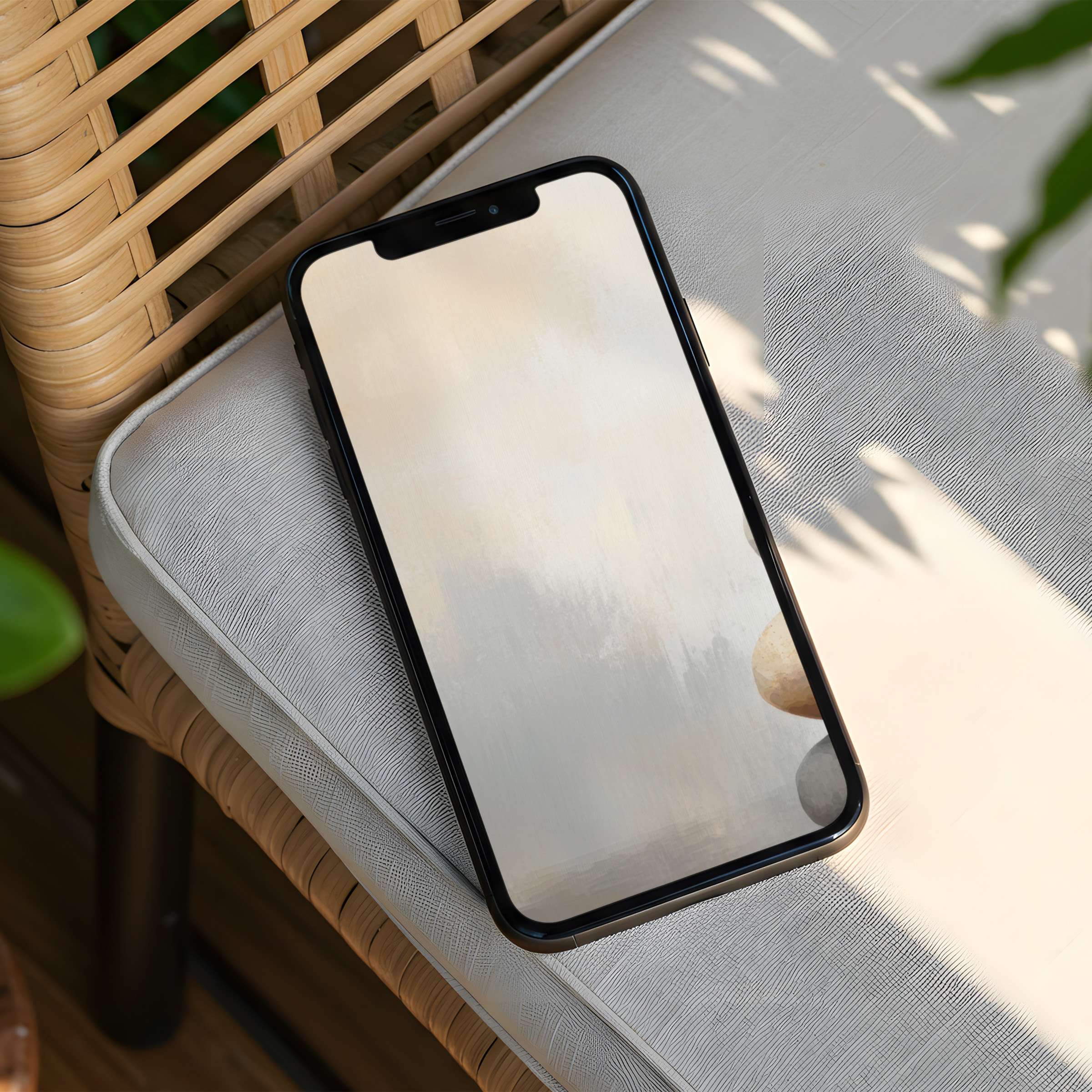Elegant abstract iPhone background in soft earth tones, available for instant download, fits any phone for a mindful, calming look