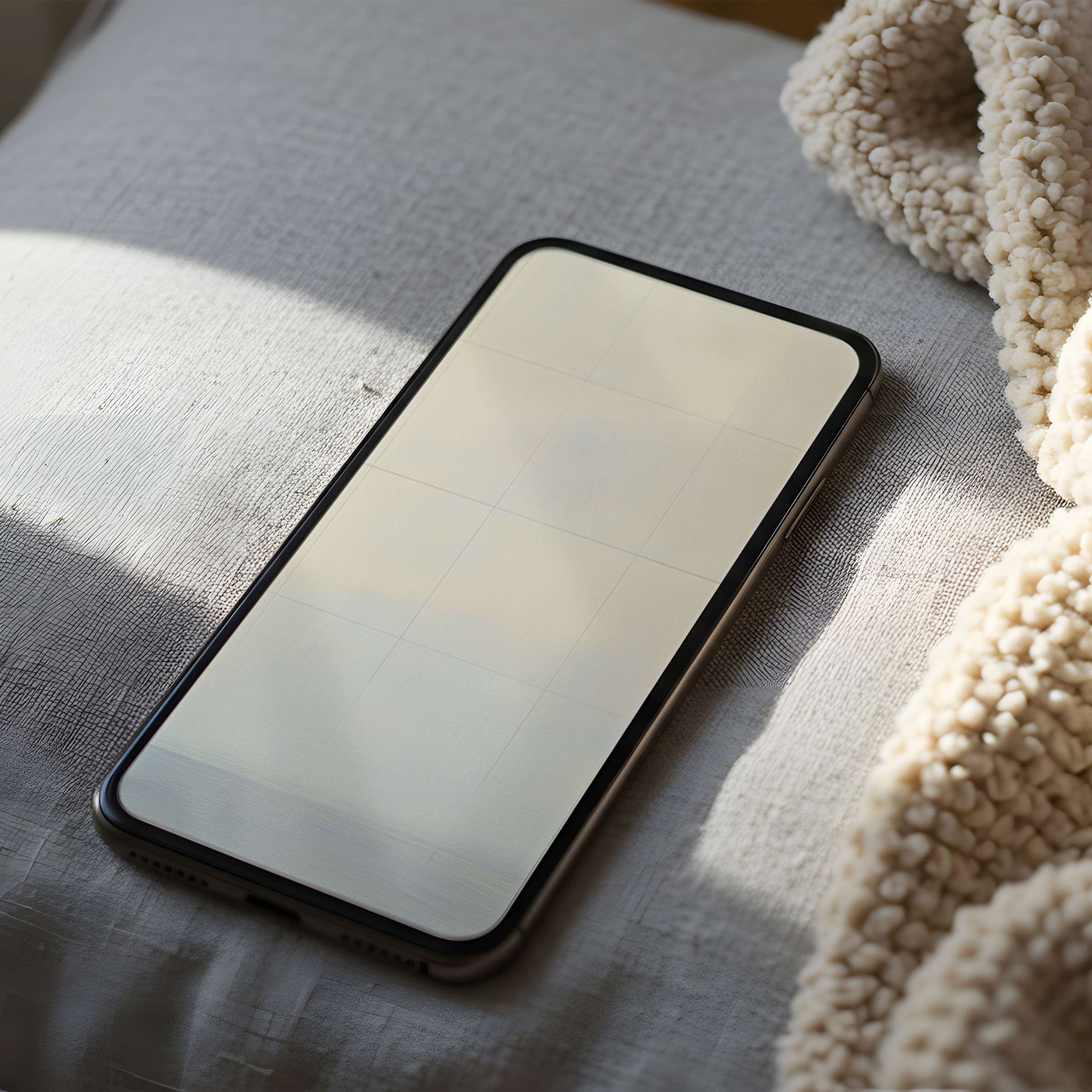 Elegant phone wallpaper with soft neutral tones and minimalist design enhances tranquility, perfect for iPhone and Android digital download