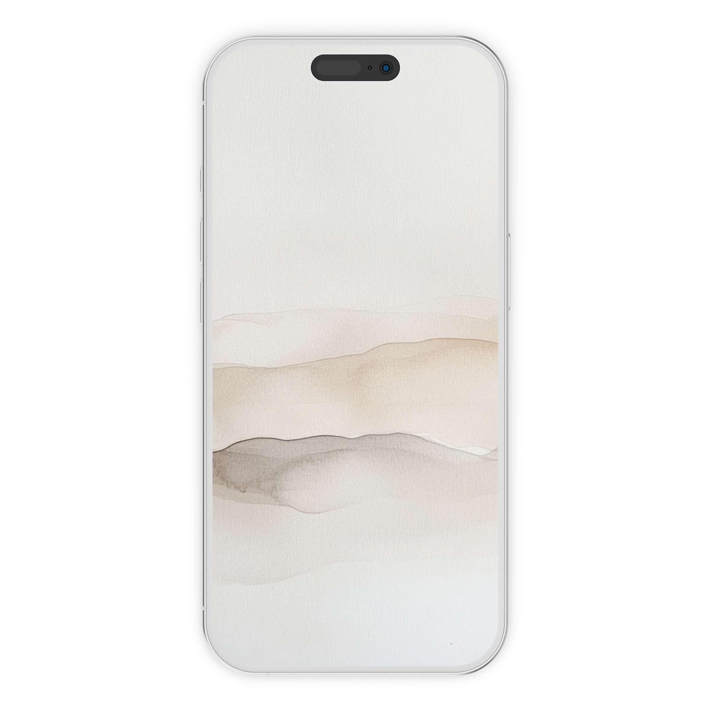 Neutral iPhone wallpaper featuring soft beige watercolor textures offers an elegant phone background for stylish digital download needs