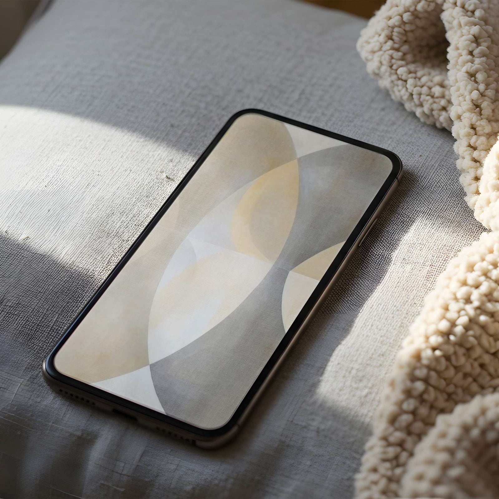 Neutral iPhone Wallpaper Geometric Circles Neutral Tones Artwork