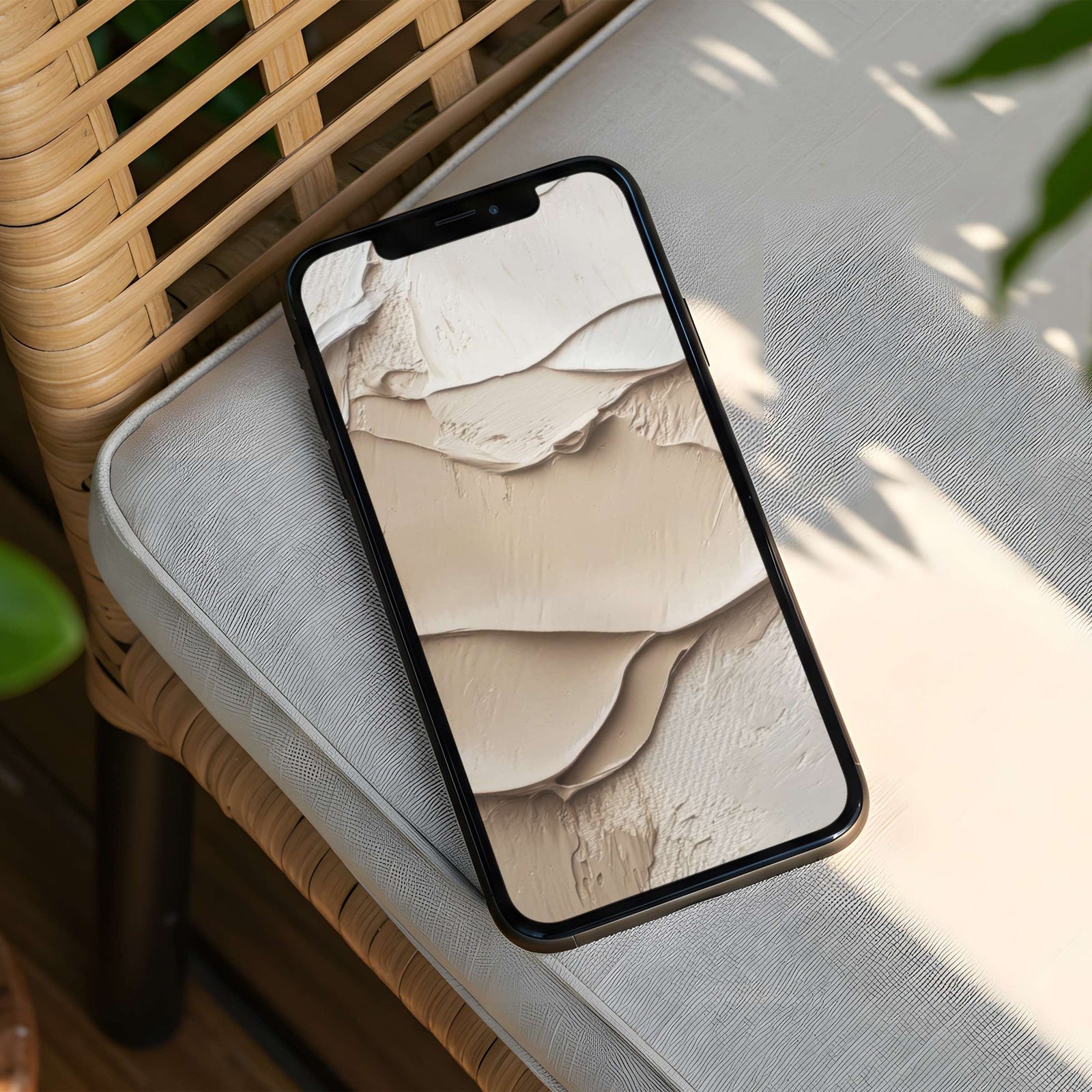 Neutral iPhone Wallpaper Brushstrokes Serenity