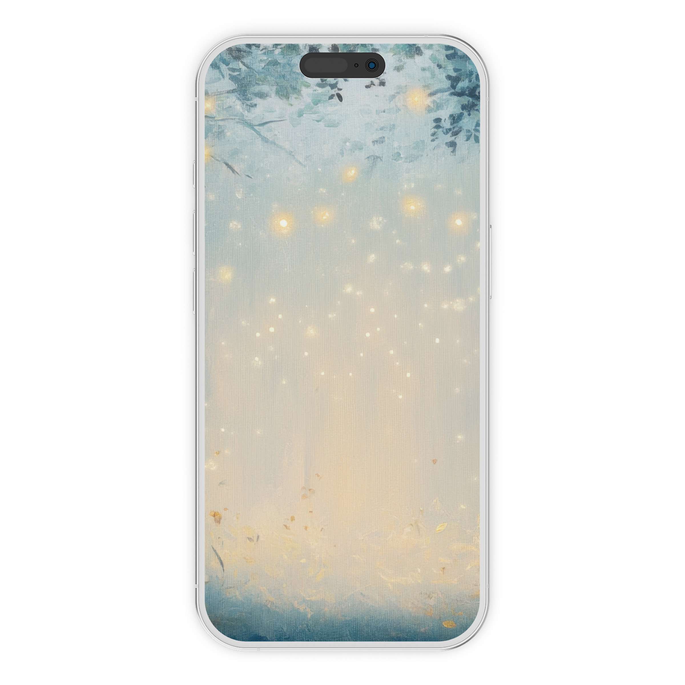 Dreamy nursery iPhone wallpaper with soft pastel hues and ethereal lights offers an inspiring digital download for serene phone background