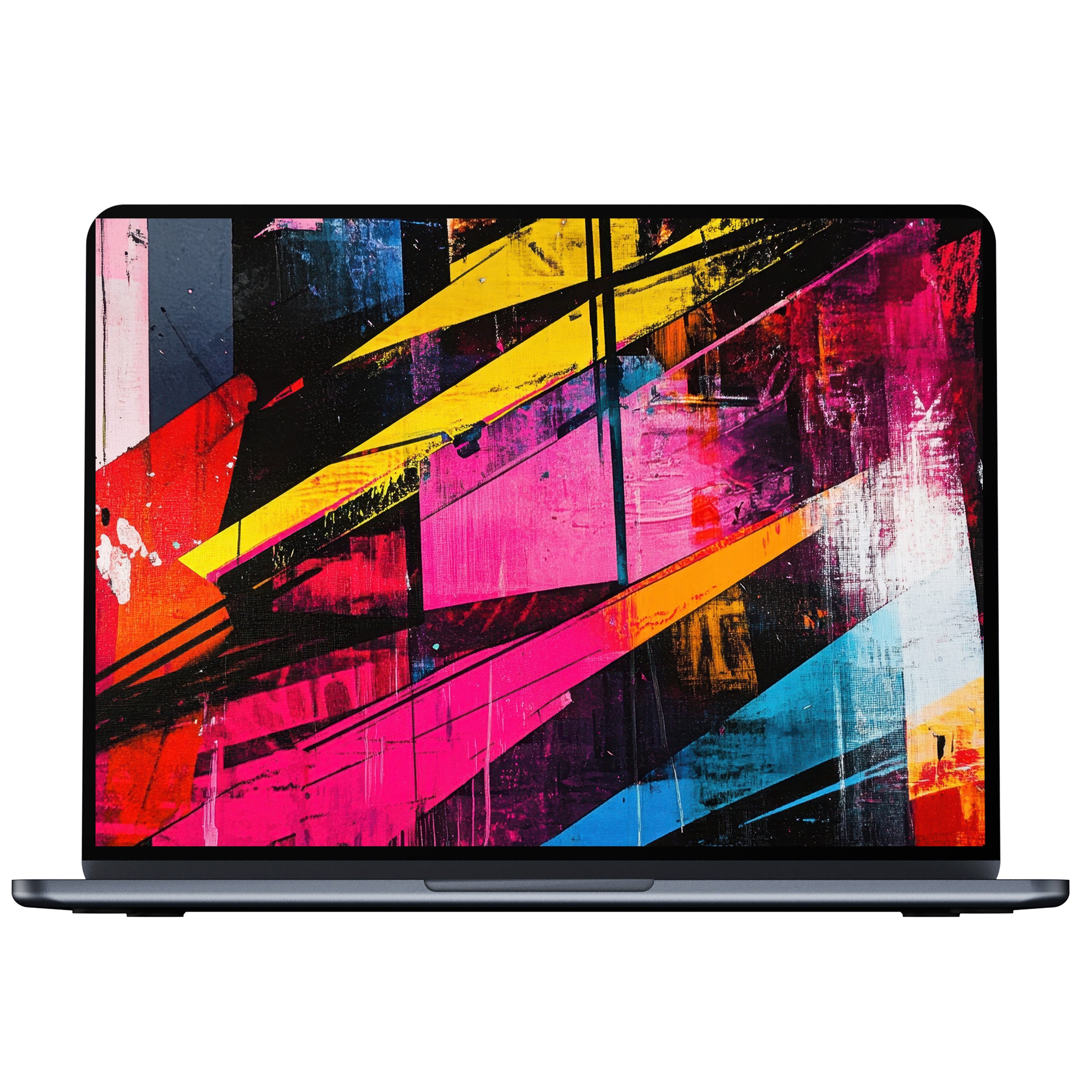 Vibrant pop art desktop wallpaper with abstract shapes in bold colors brings calm and inspiration to any PC, laptop, or Mac