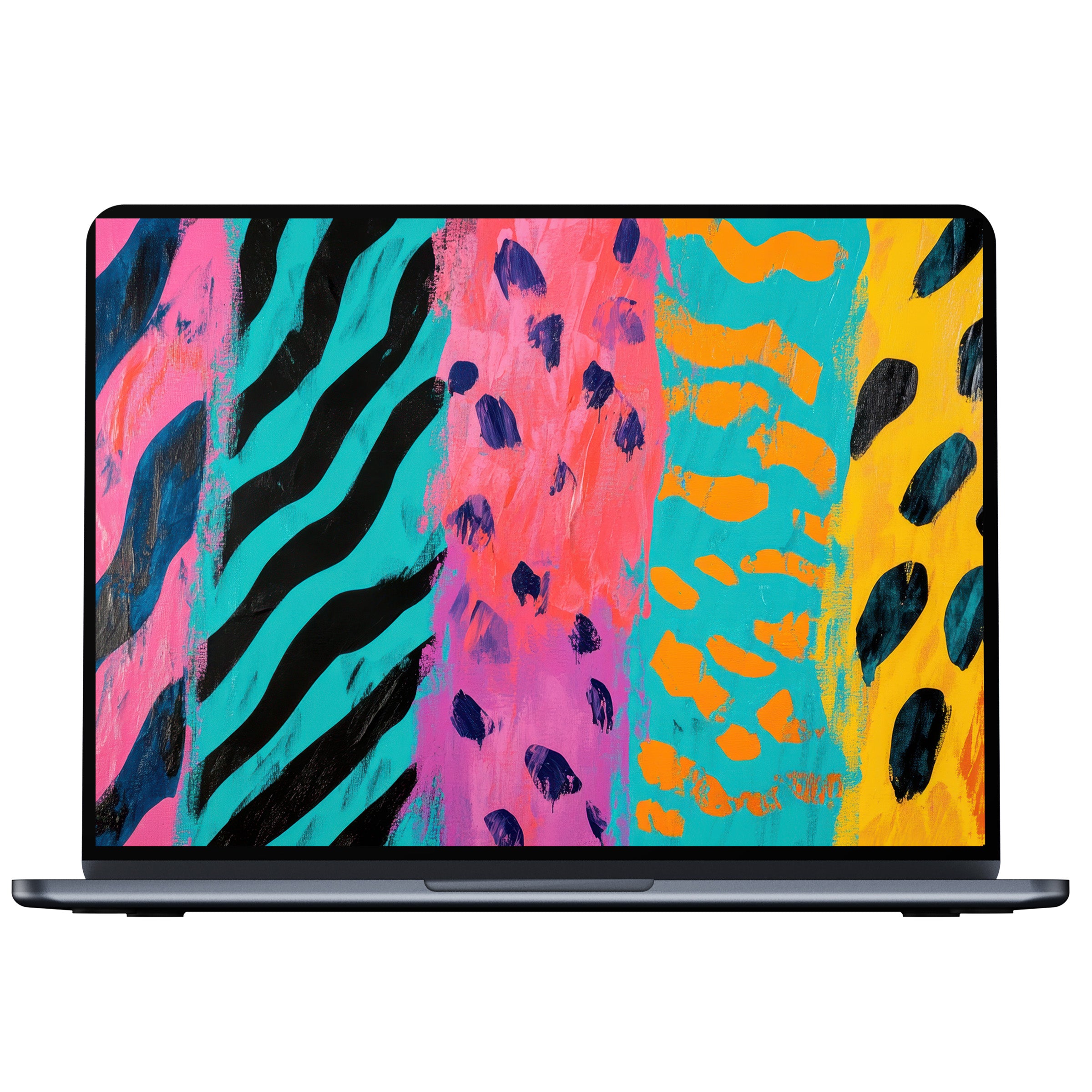 Pop art desktop wallpaper with vibrant abstract patterns and textures for digital download fits PC, Laptop, Mac adding elegance