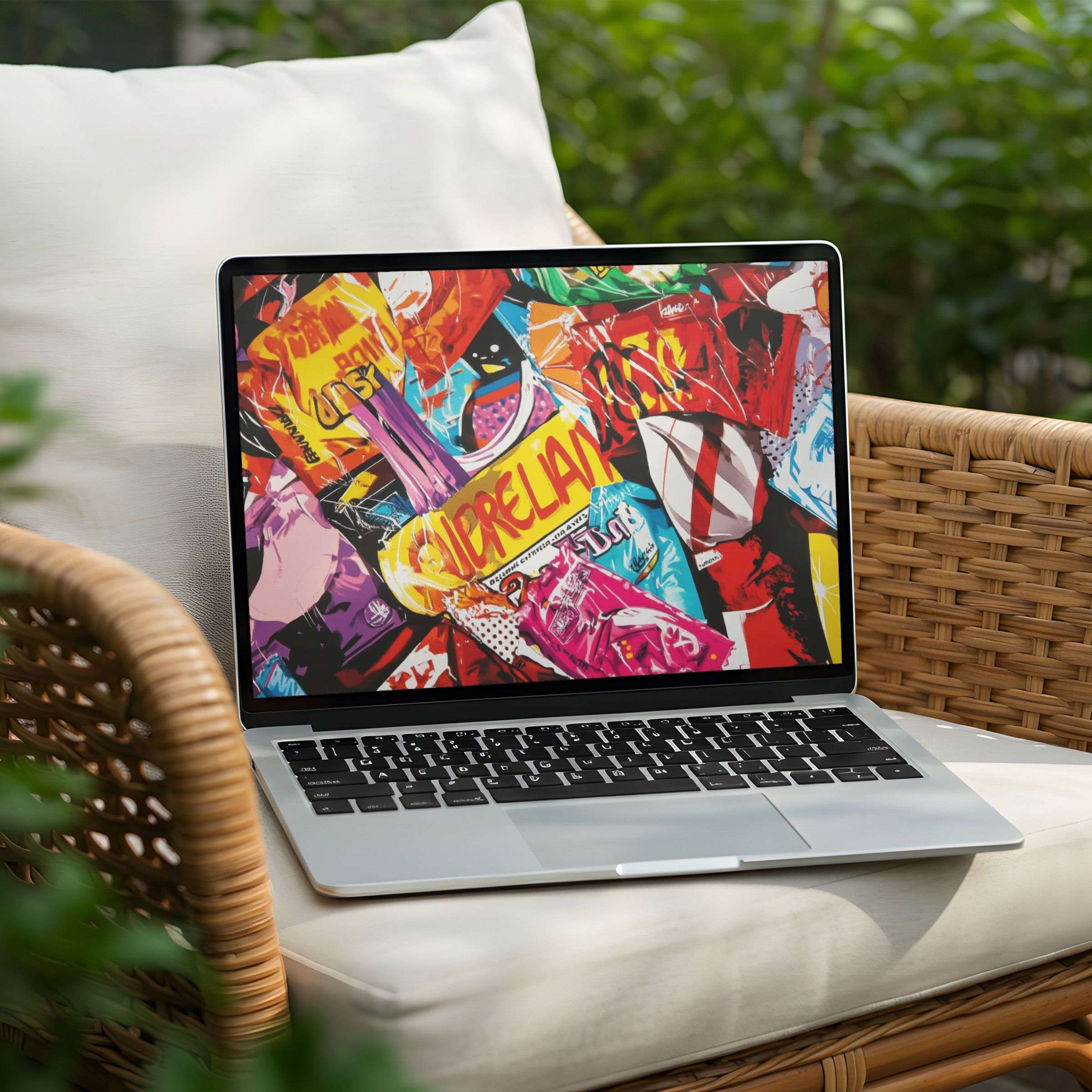 Vibrant abstract desktop background for PC or Laptop instant download inspires creativity and elegance in serene settings