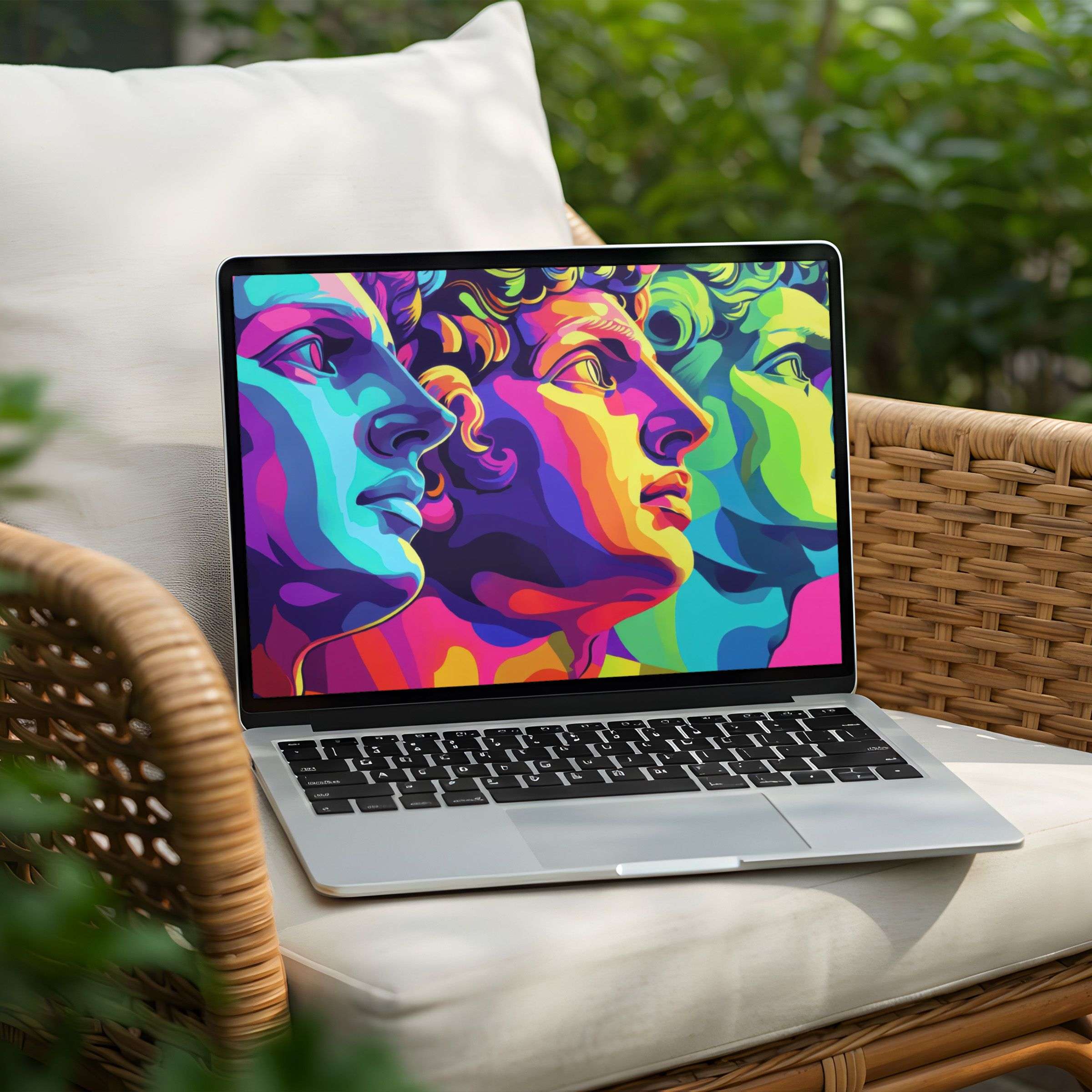 Vibrant abstract desktop background for PC or Laptop instant download offers elegance and inspiration with colorful tranquility