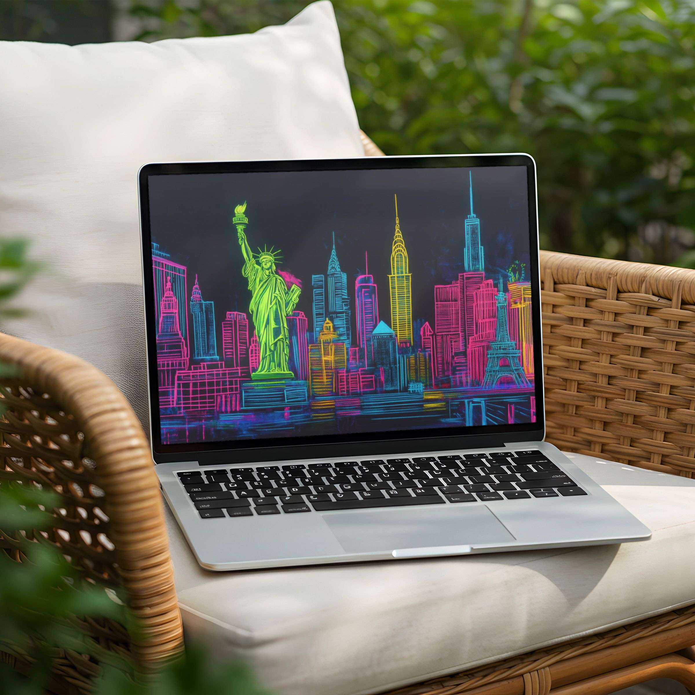 Vibrant cityscape desktop background for PC and Laptop offers instant download, evoking elegance and inspiring a mindful workspace