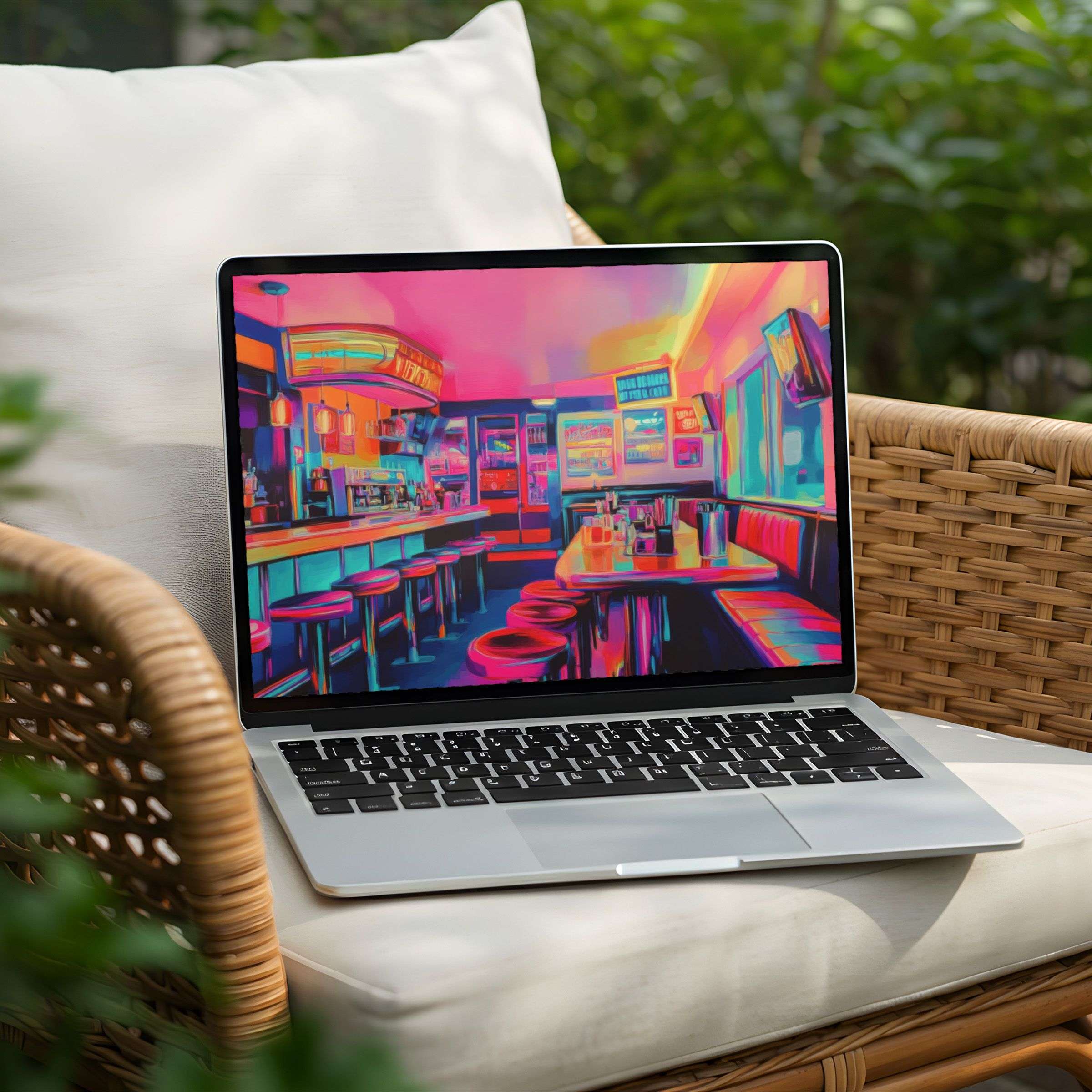 Vibrant digital art desktop background for PC and Laptop instant download Discover calm elegance with colorful inspiration