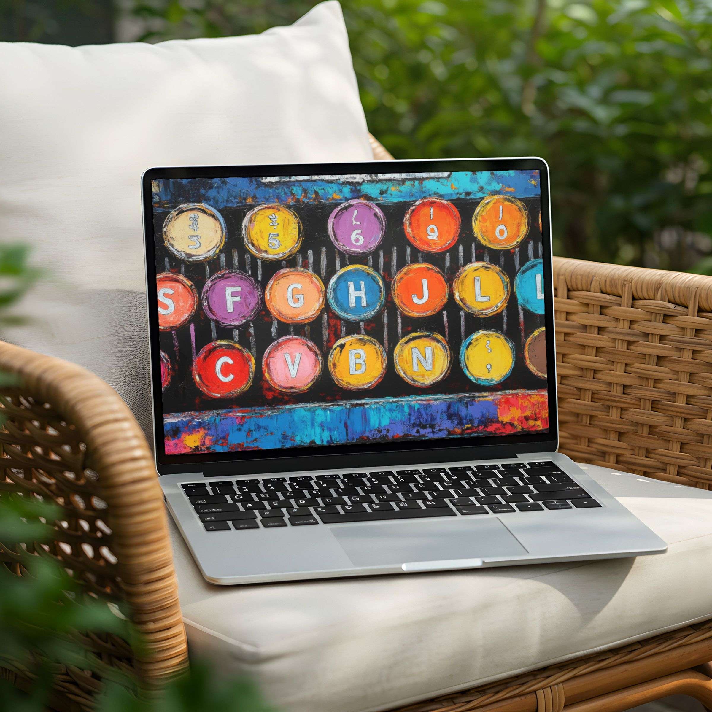 Inspire creativity with this vibrant typewriter desktop background for PC or Laptop offering instant download for elegance and calm