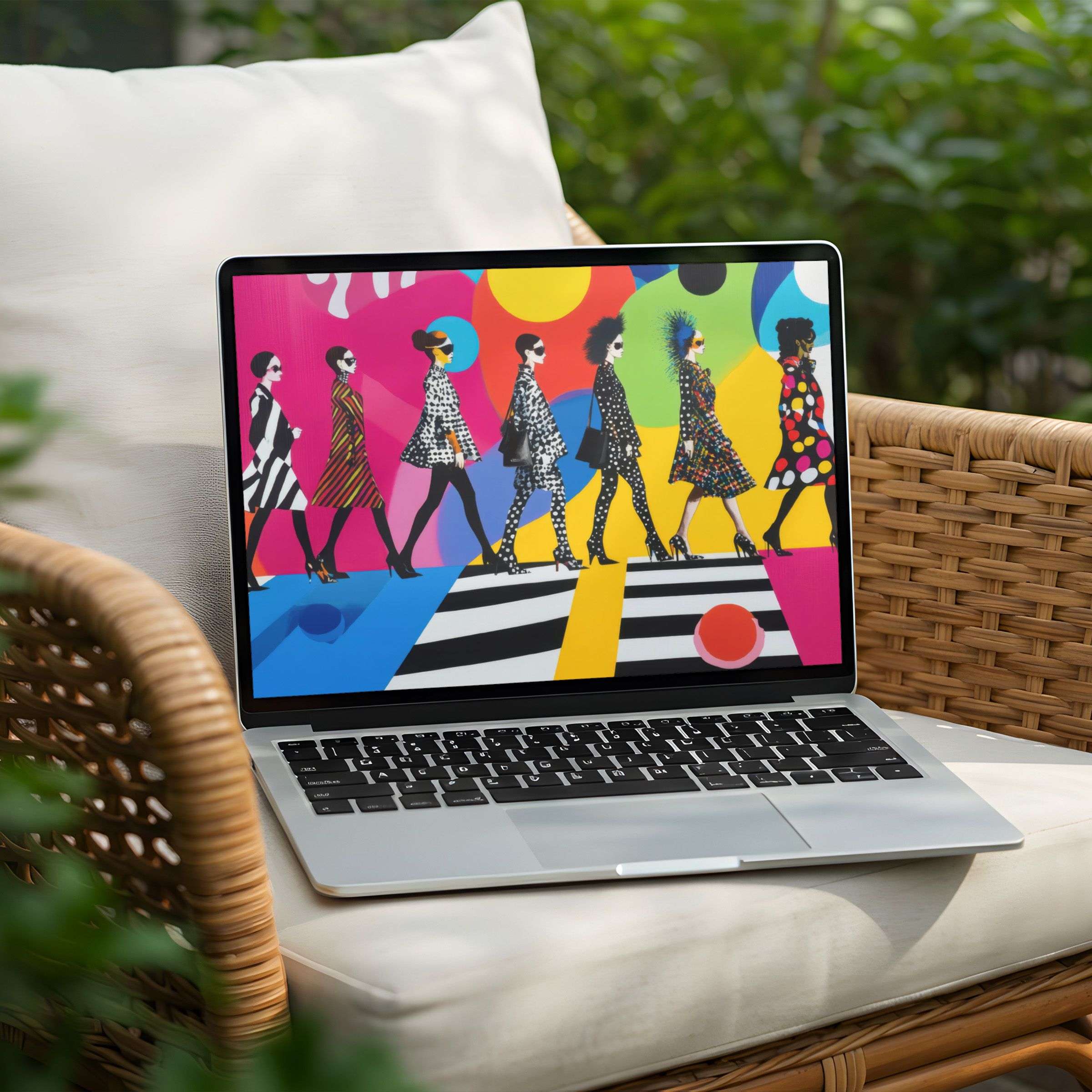 Vibrant fashion-inspired desktop background for PC and Laptop instant download offering elegance and inspiration for mindful design lovers