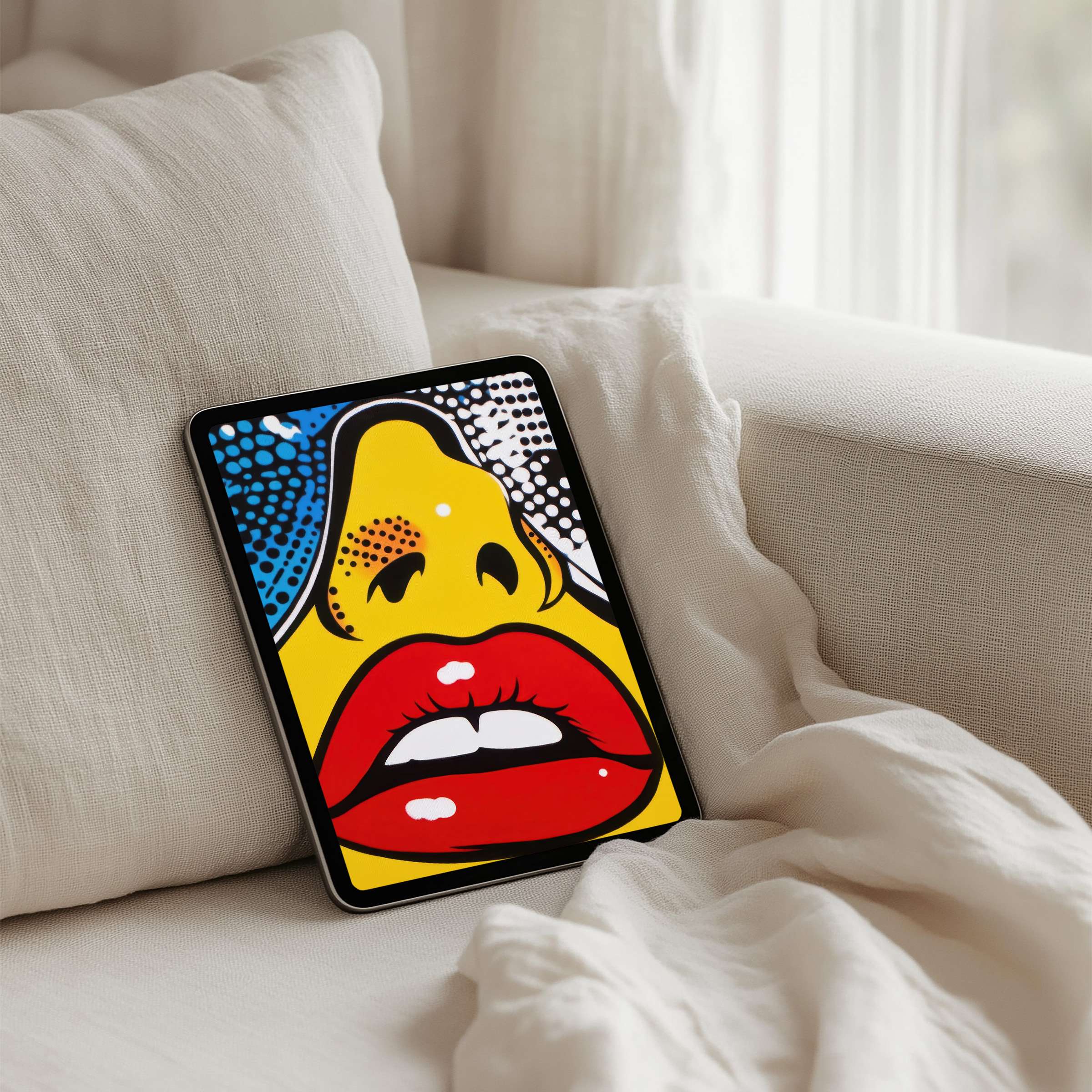 Vibrant pop art iPad background for instant download brings elegance and inspiration to your tablet home screen effortlessly