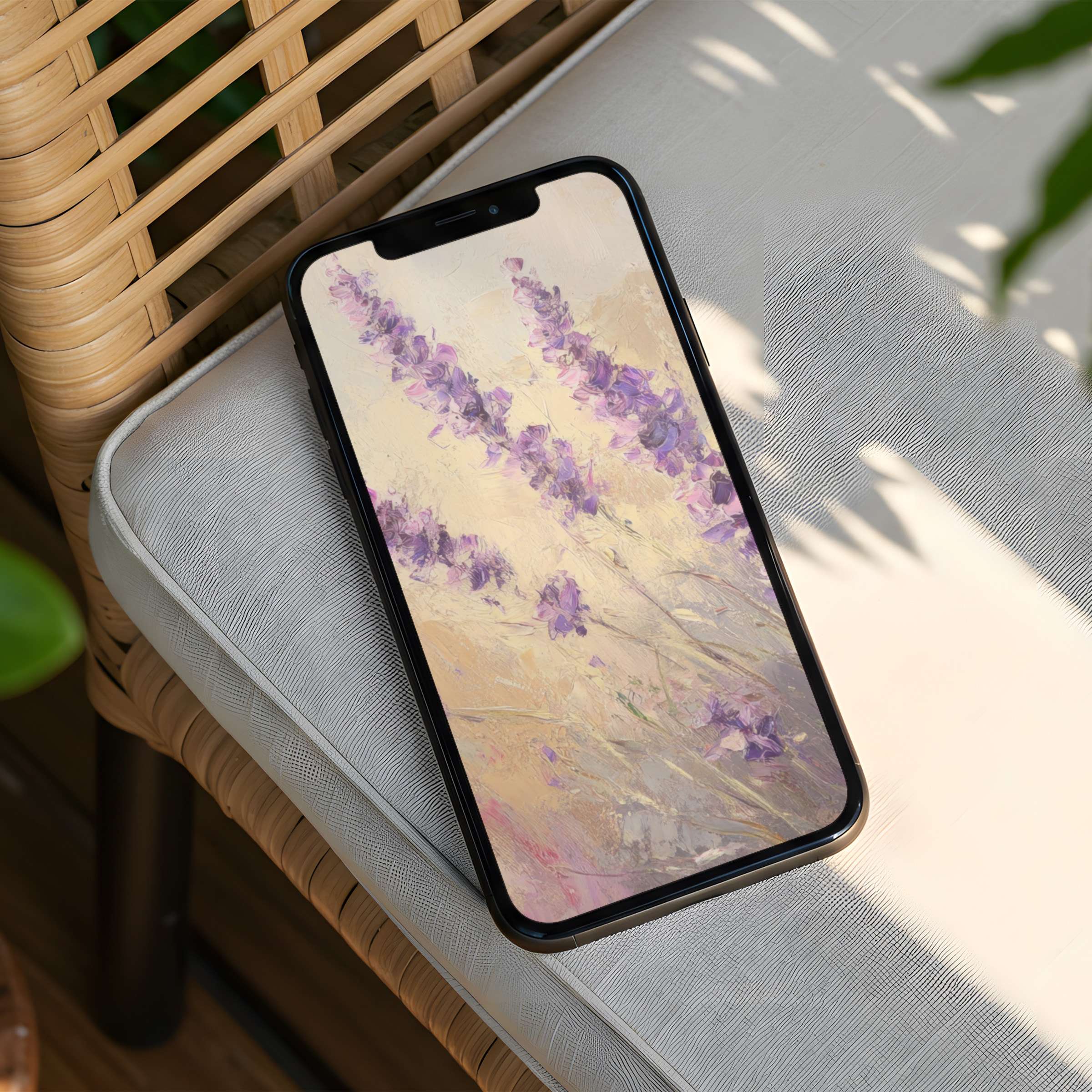 Lavender field iPhone background offers calm and elegance with instant download for phone users seeking mindful inspiration