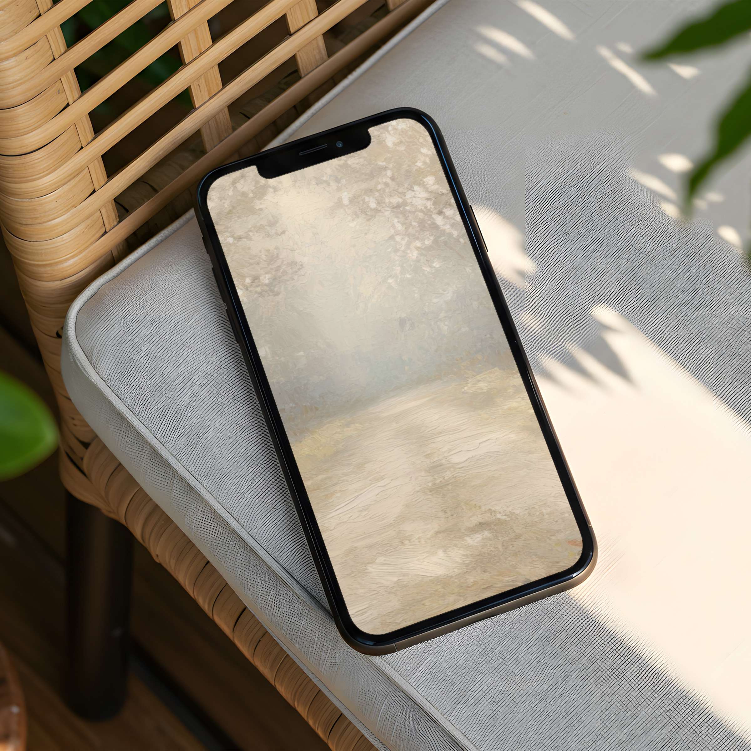 Serene iPhone background with abstract beige tones evokes elegance and calm available for instant download on any phone