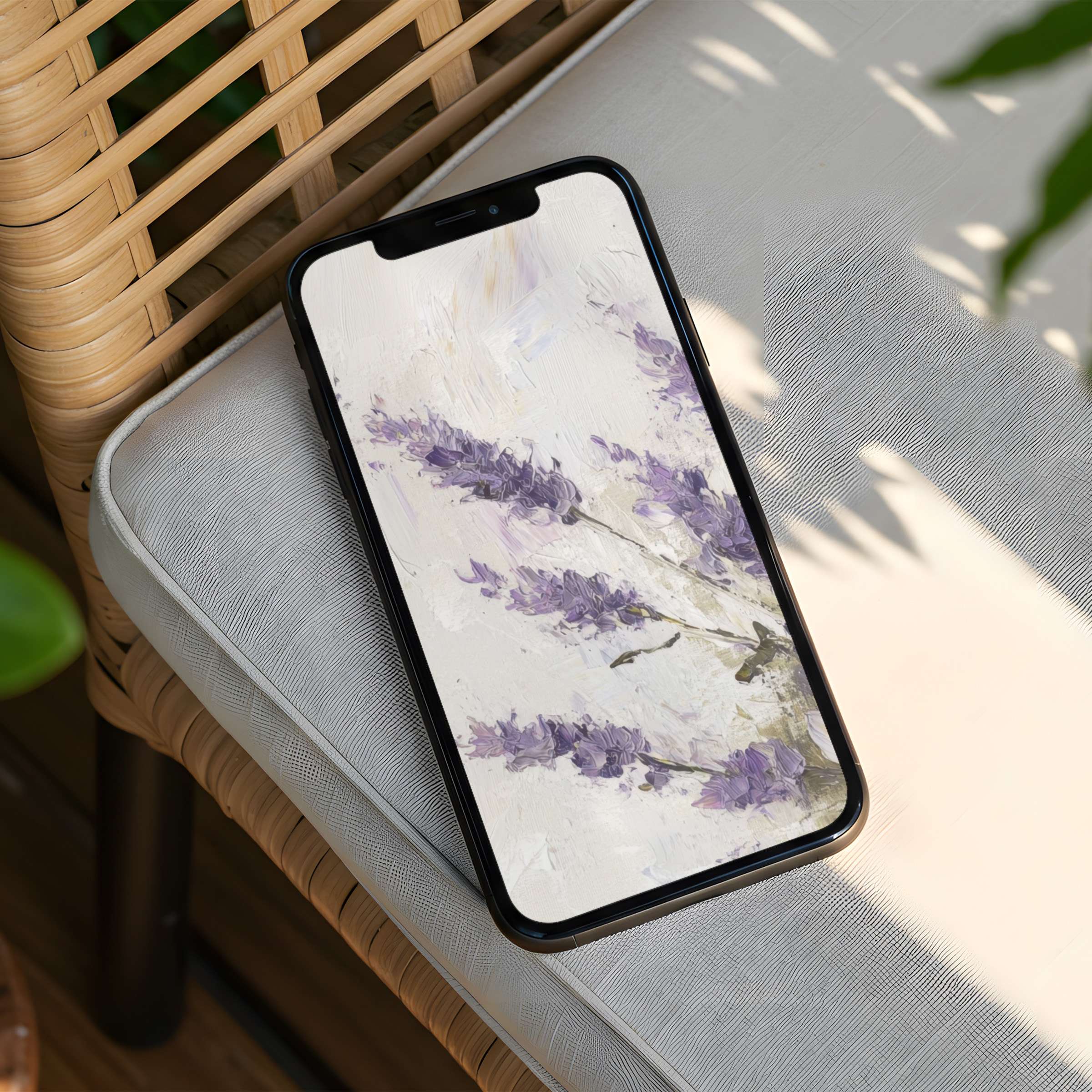 Elegant lavender iPhone background for instant download phone wallpaper inspiring tranquility and mindfulness in calming tones