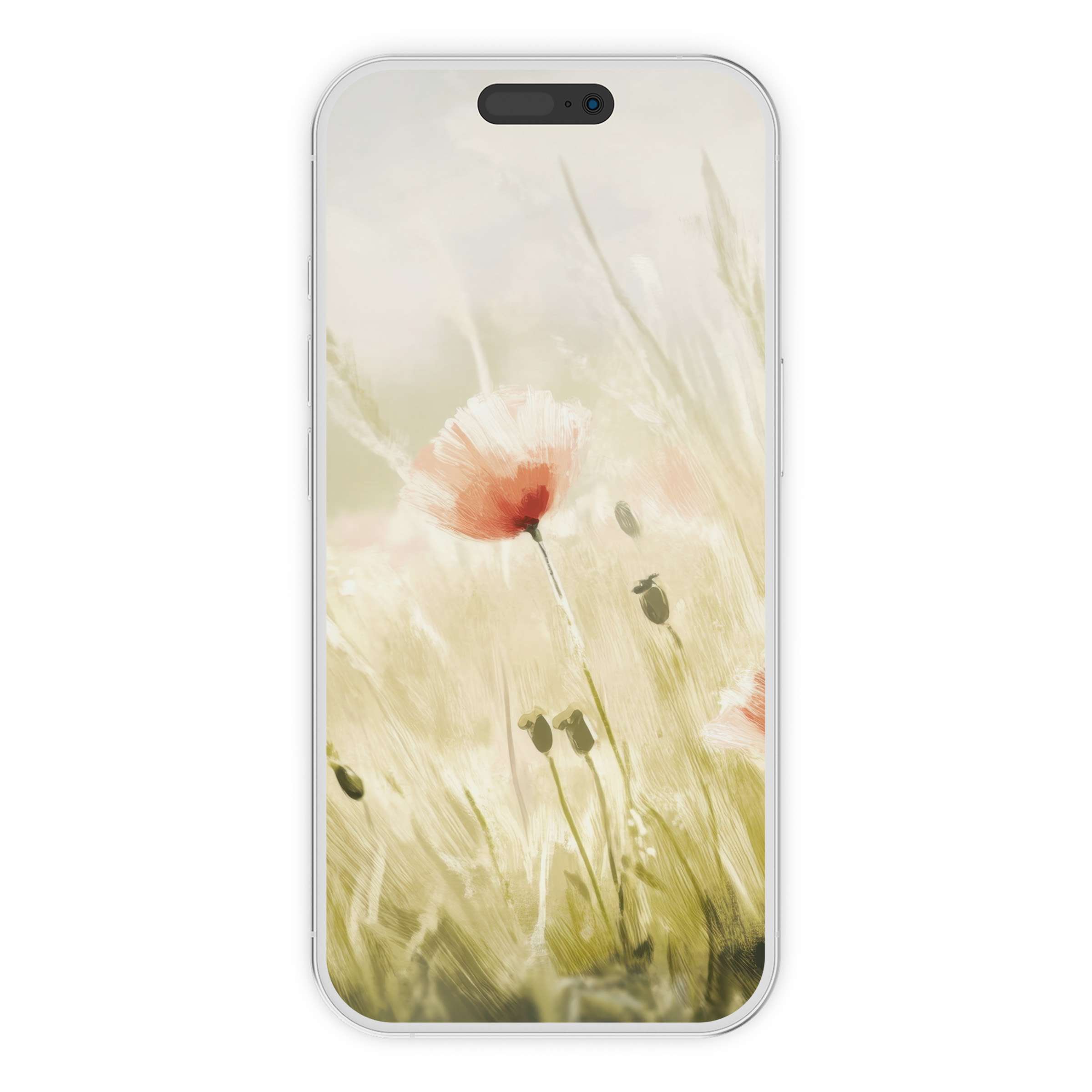 Elegant spring iPhone wallpaper featuring soft pastel florals for a serene phone background digital download suitable for Android too