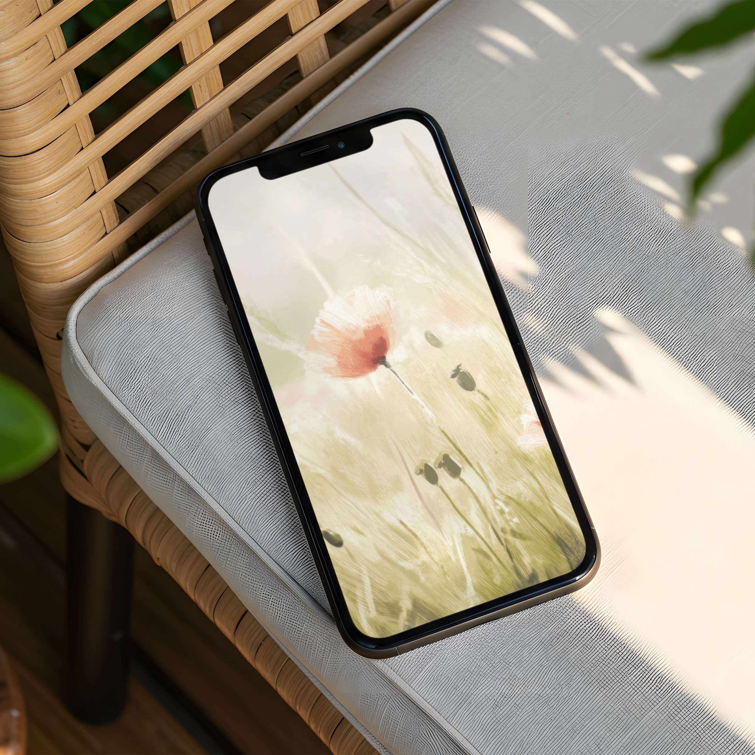 Elegant watercolor floral iPhone background offers a calming, mindful escape with instant download for any phone user seeking inspiration