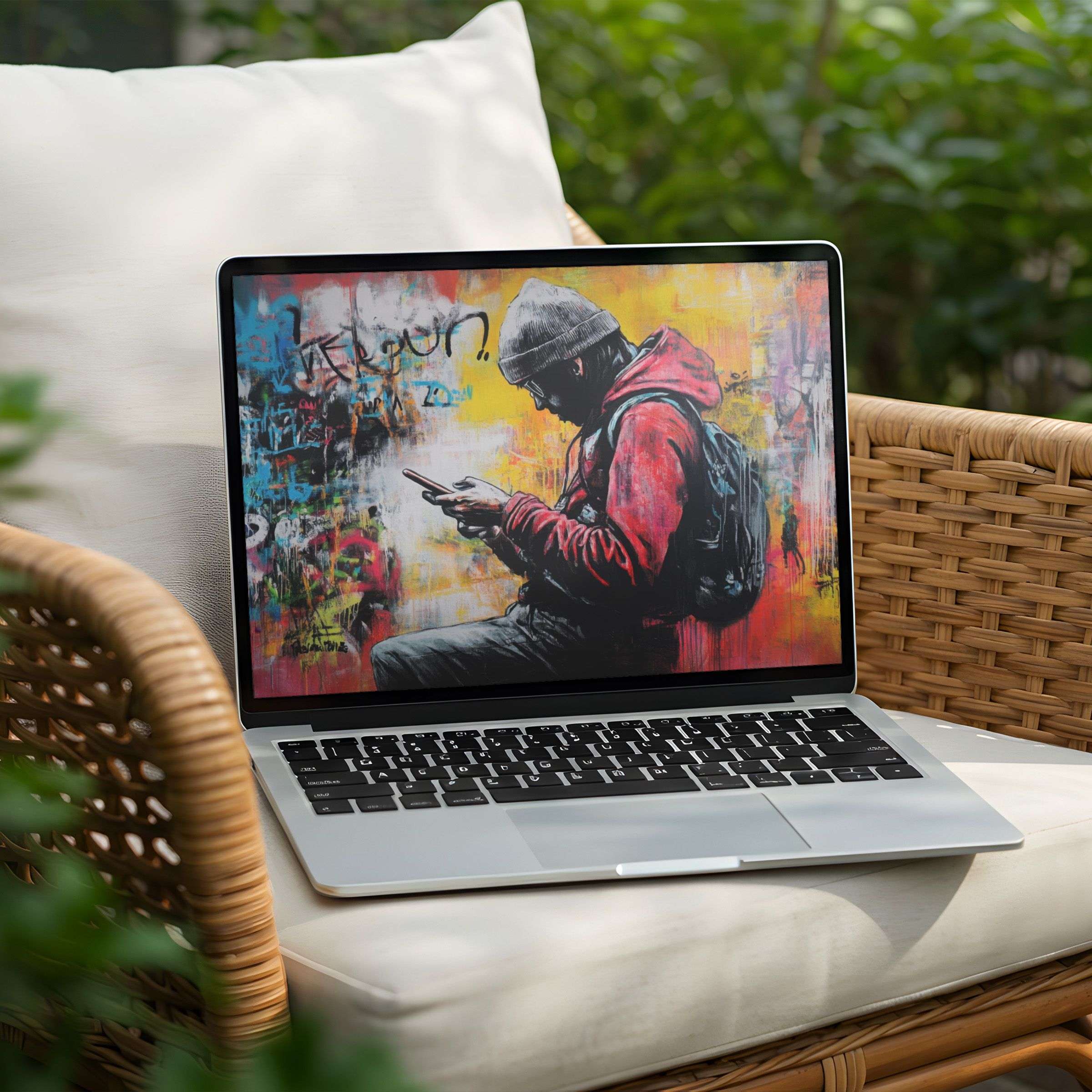 Download this vibrant desktop background for PC or Laptop to inspire calm and mindfulness with its artistic urban flair