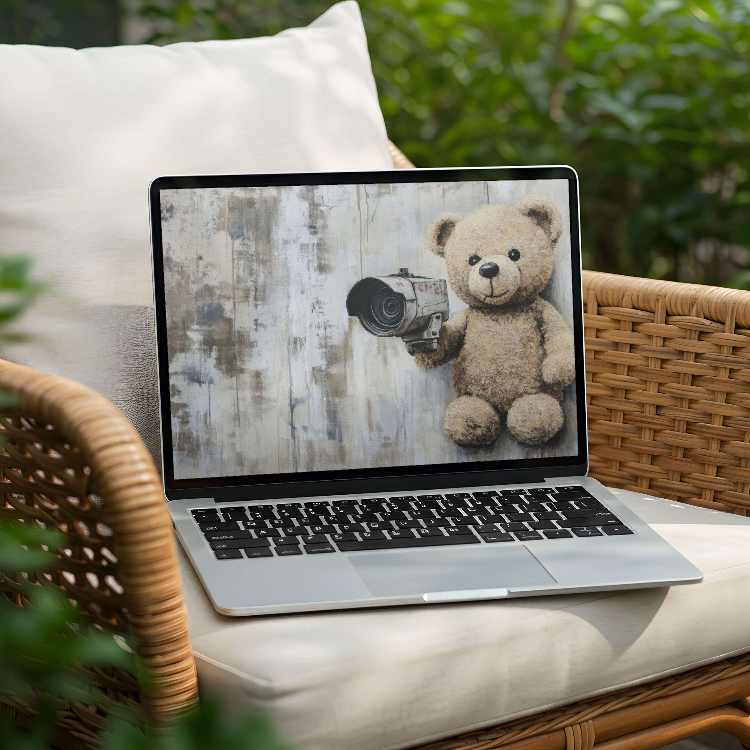 Download this calming teddy bear desktop background for PC or laptop to inspire creativity and elegance every instant
