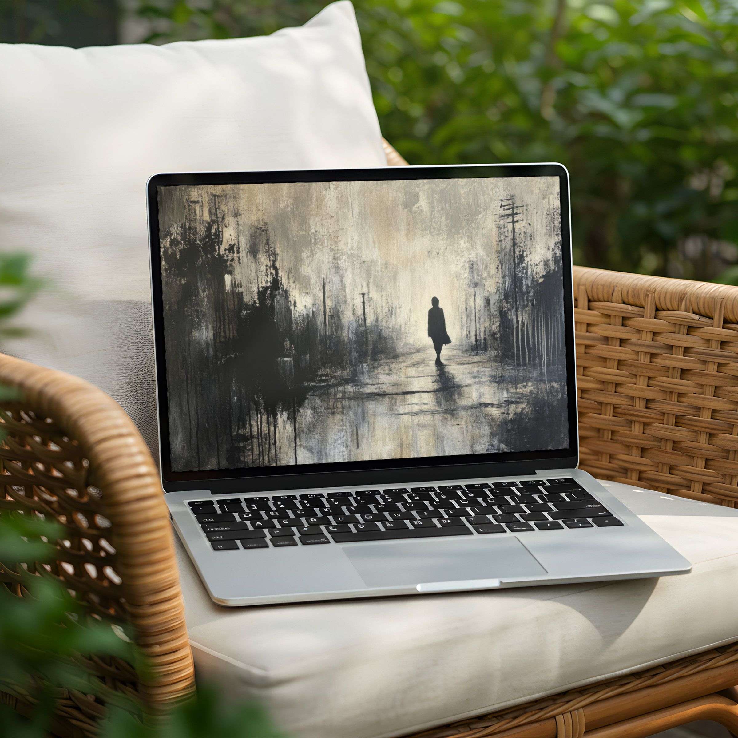 Elegant abstract art for your PC or Laptop desktop background instant download inspires calm and mindfulness all day