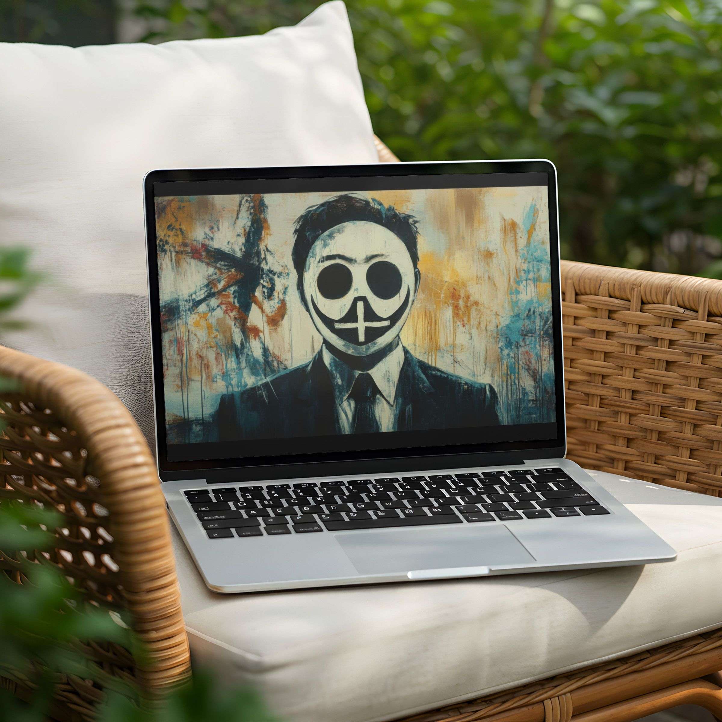 Inspiring abstract artwork for desktop background on PC or Laptop offers instant download for calm, elegant mindfulness