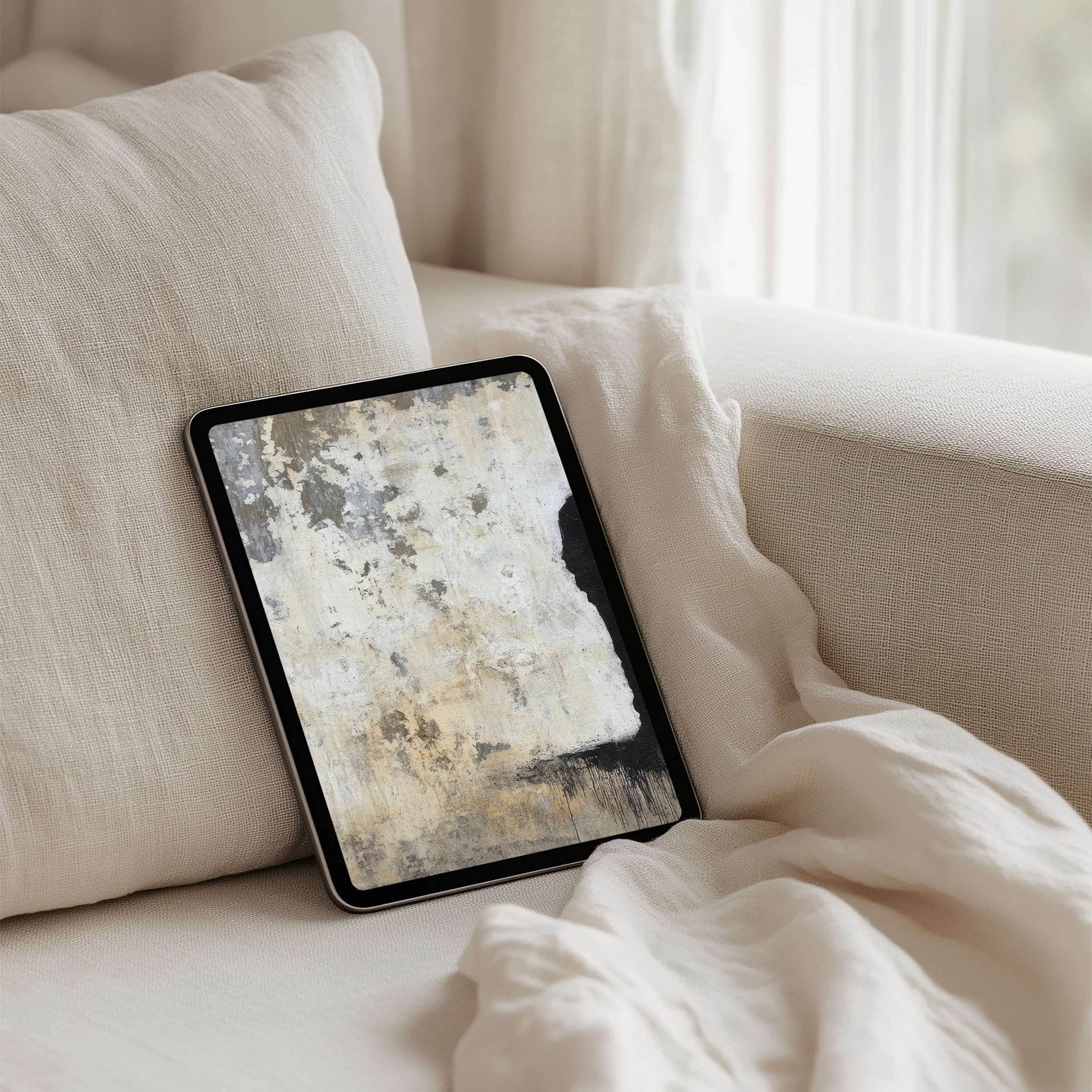 Elegant abstract iPad background for instant download bringing calm and inspiration to your tablet with subtle textures and hues