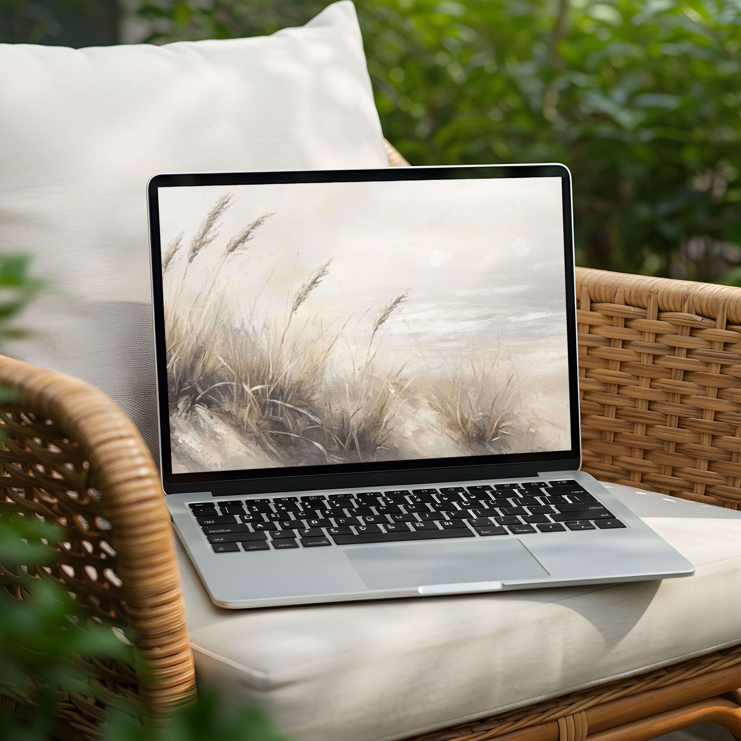 Serene grassland desktop background for PC or Laptop available for instant download brings calm elegance to your workspace