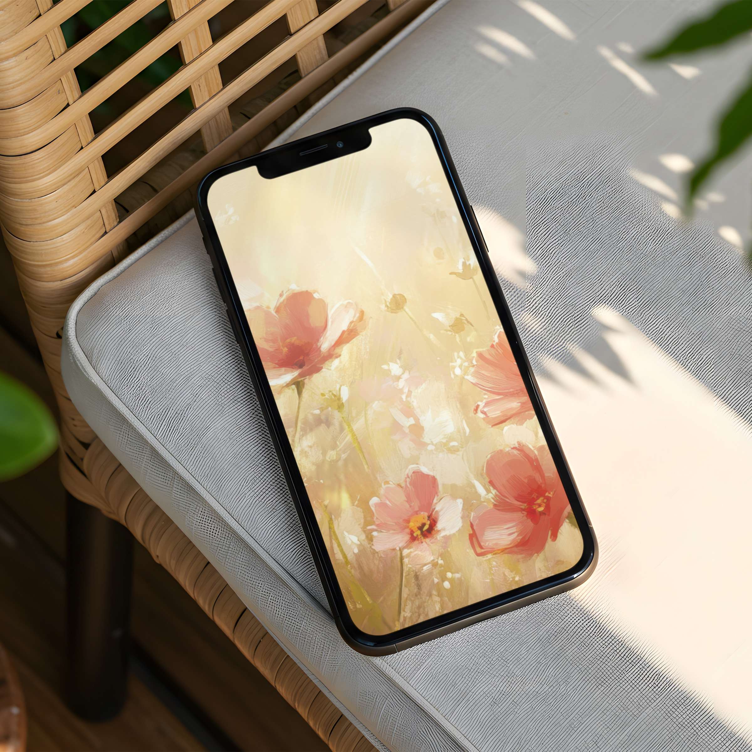 Delicate floral iPhone background for instant download infuses your phone with gentle elegance and mindful inspiration suitable for all devices