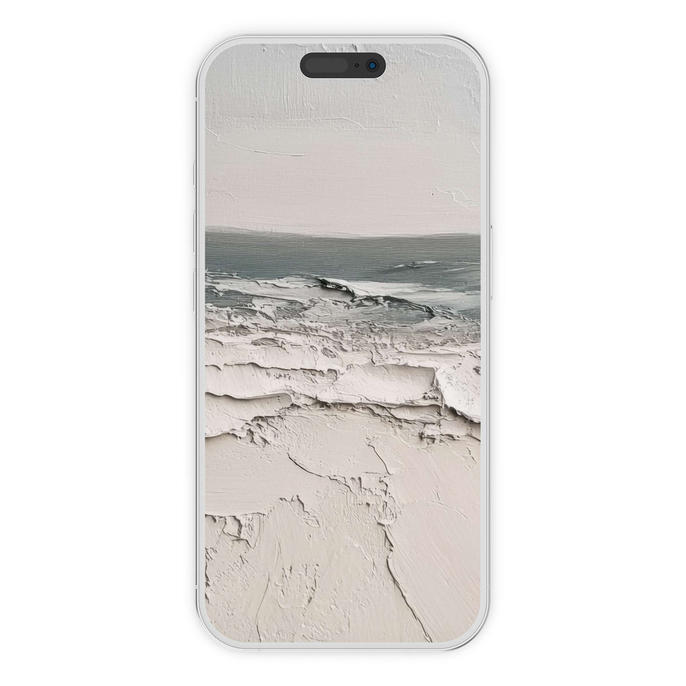 Elegant summer iPhone wallpaper featuring serene textured landscape in soft pastels perfect as a calm digital download phone background