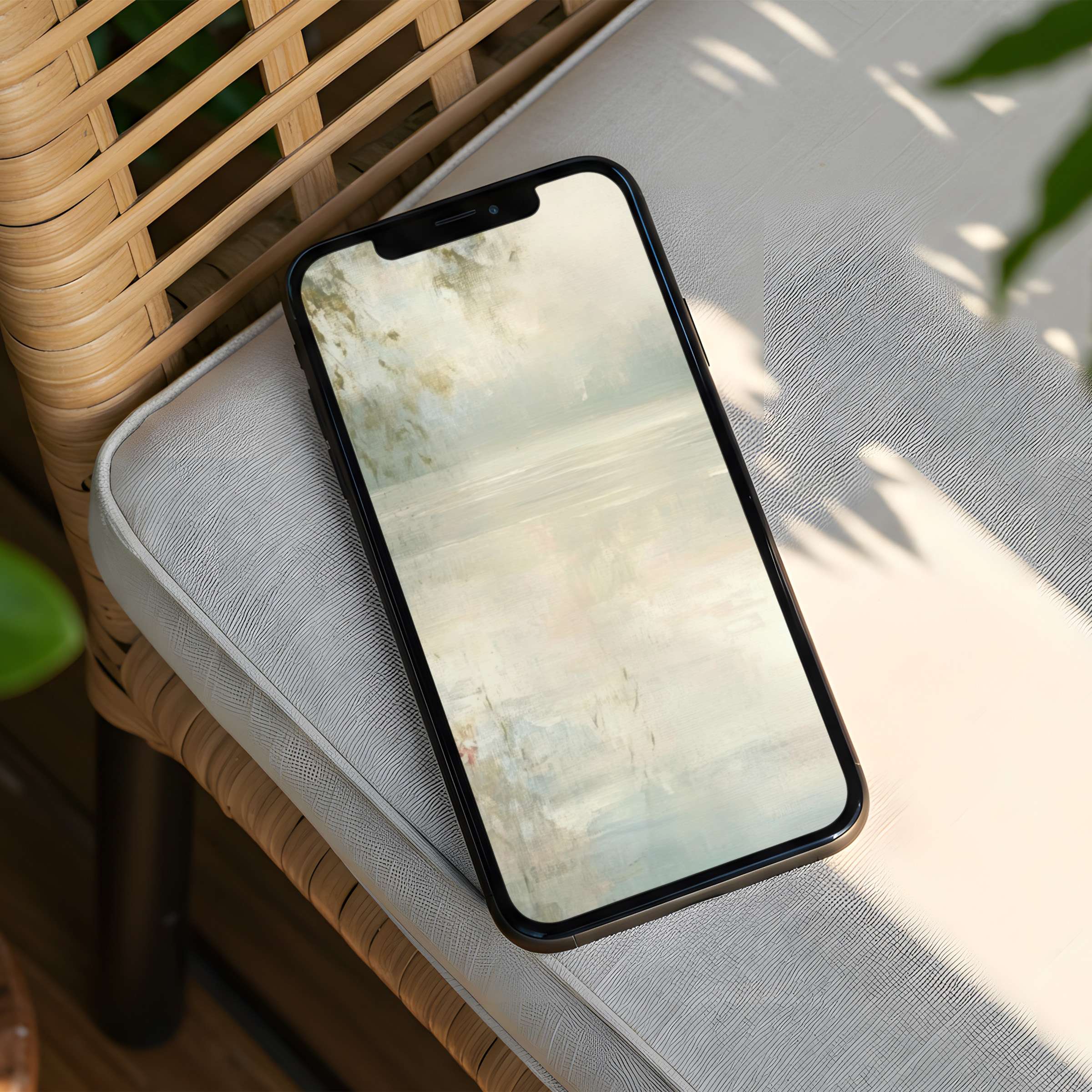 Serene abstract iPhone background with soft pastels offers instant download for calming phone ambiance and stylish elegance