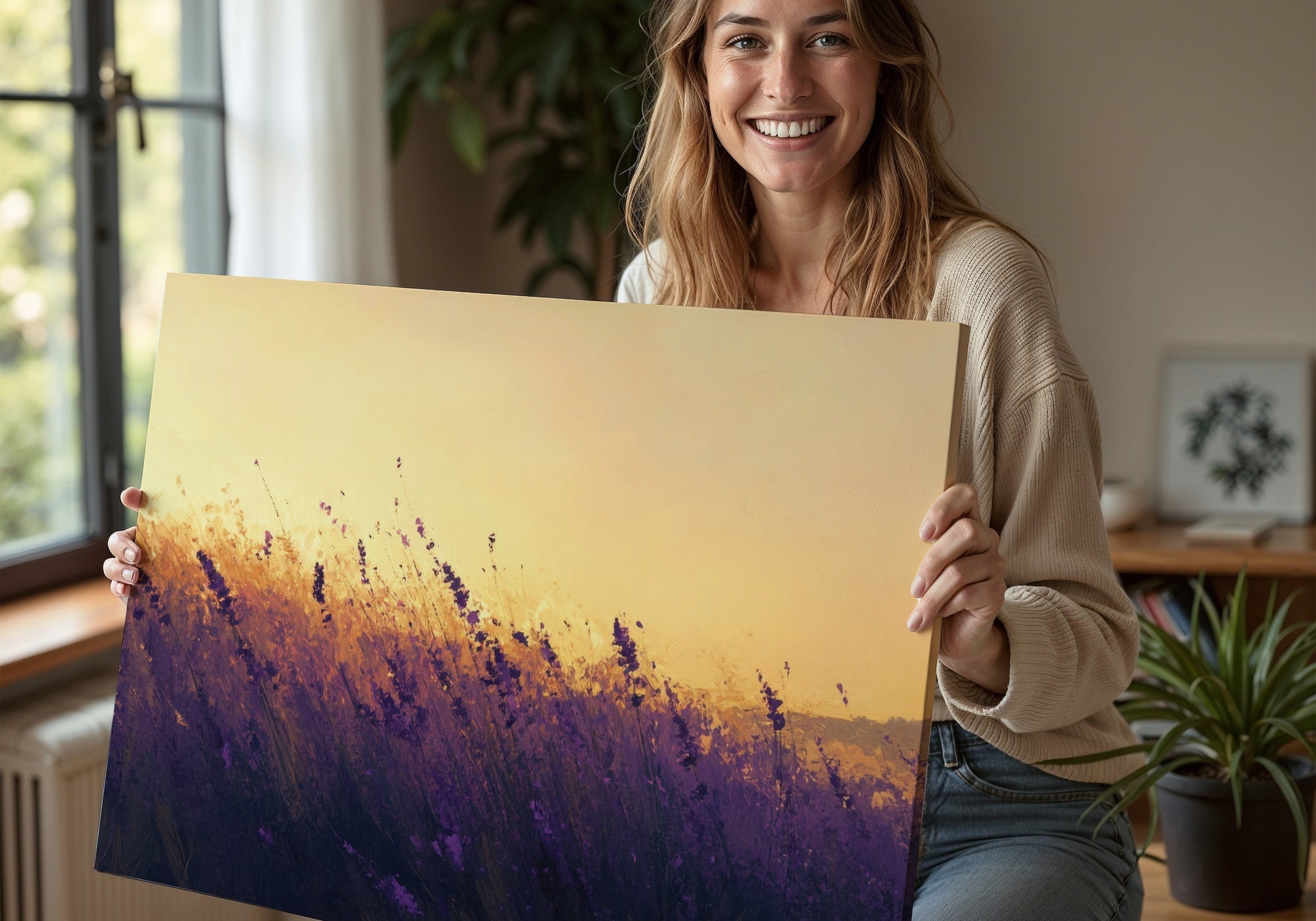 Summer Frame TV Art featuring a radiant field of sunflowers bathed in golden sunlight, creating a warm and uplifting atmosphere - a digital artwork perfect for Samsung Frame TV that brings the brightness and joy of summer into your home
