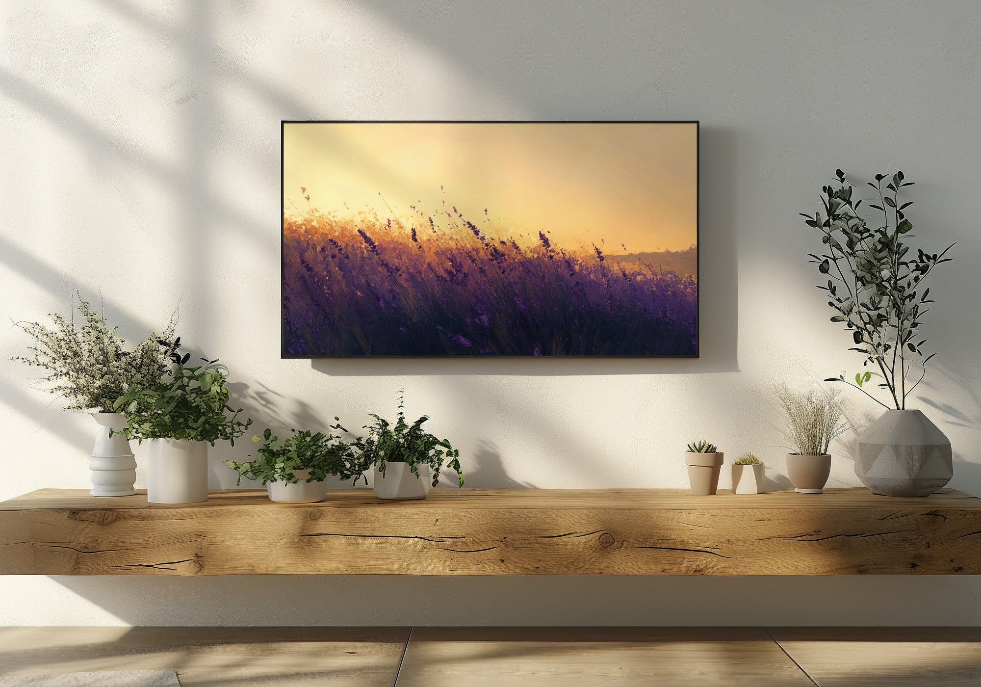 Lavender Field in Summer Frame TV Art